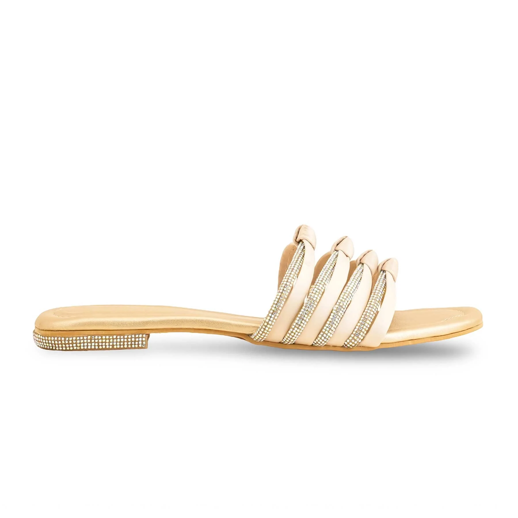 Golden Formal Slipper For Ladies FR8302 - Image 2