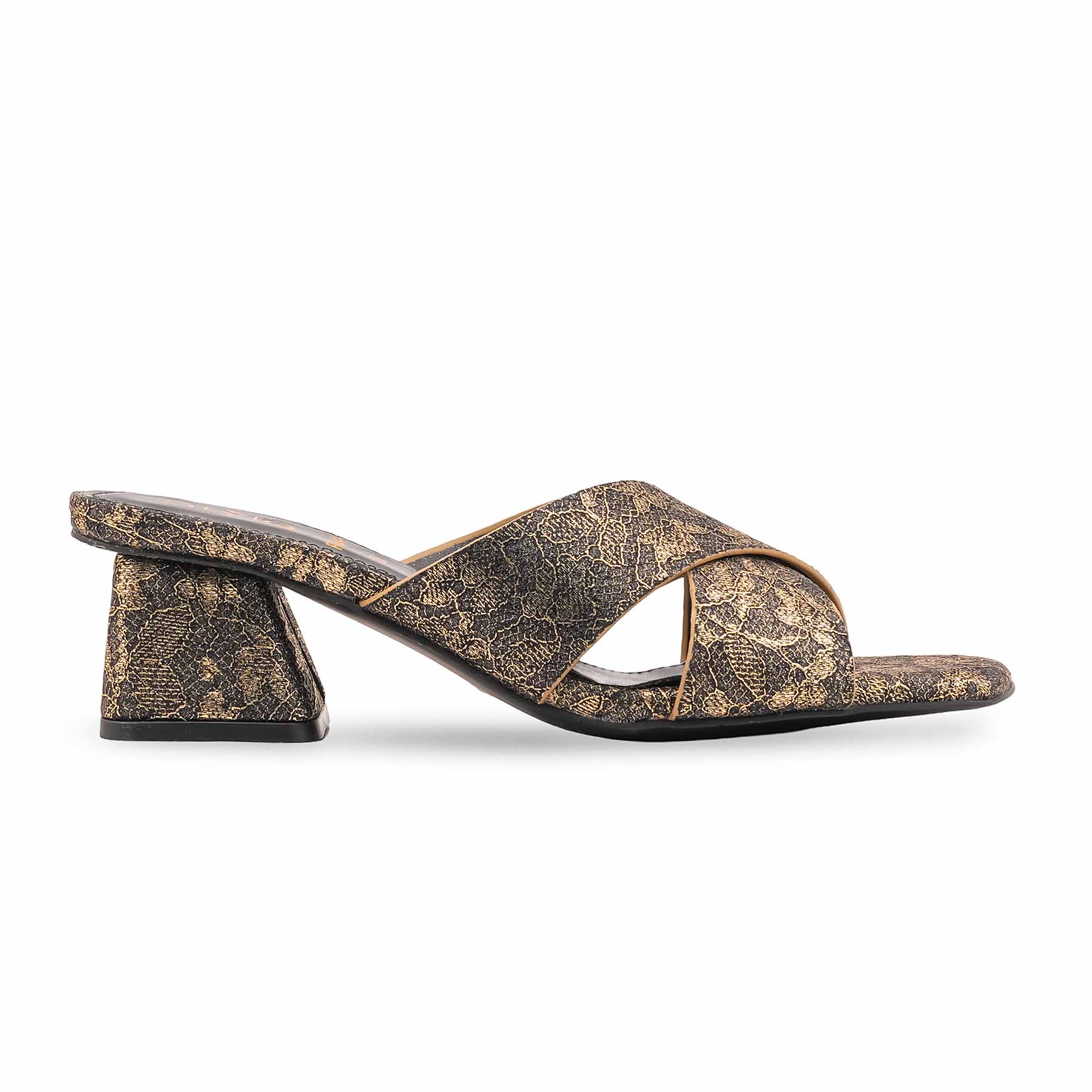 Golden Formal Slipper For Ladies FR8446 - Image 2