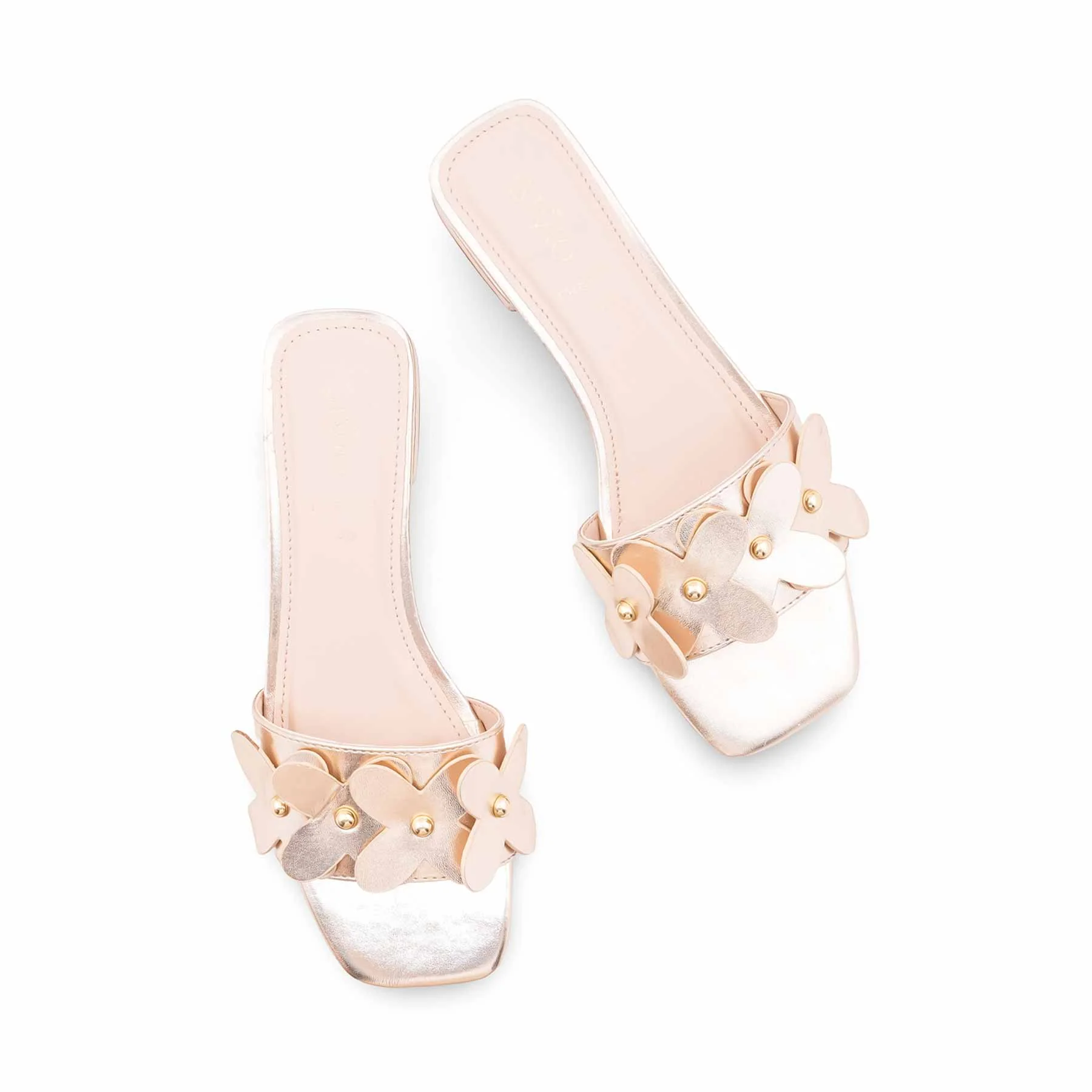 Golden Formal Slipper For Ladies FR8450 - Image 5