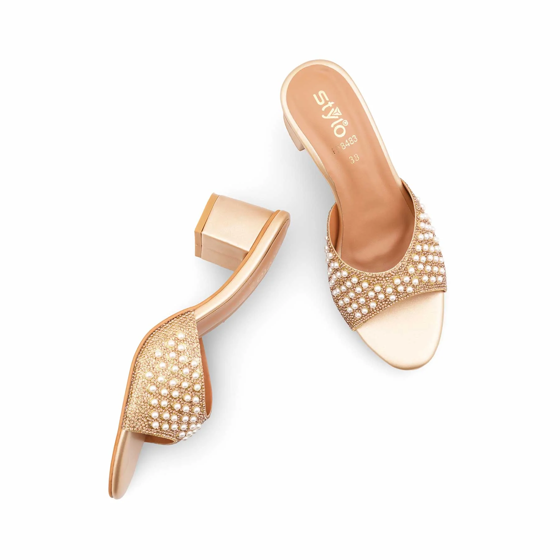 Golden Formal Slipper For Ladies FR8483 - Image 5