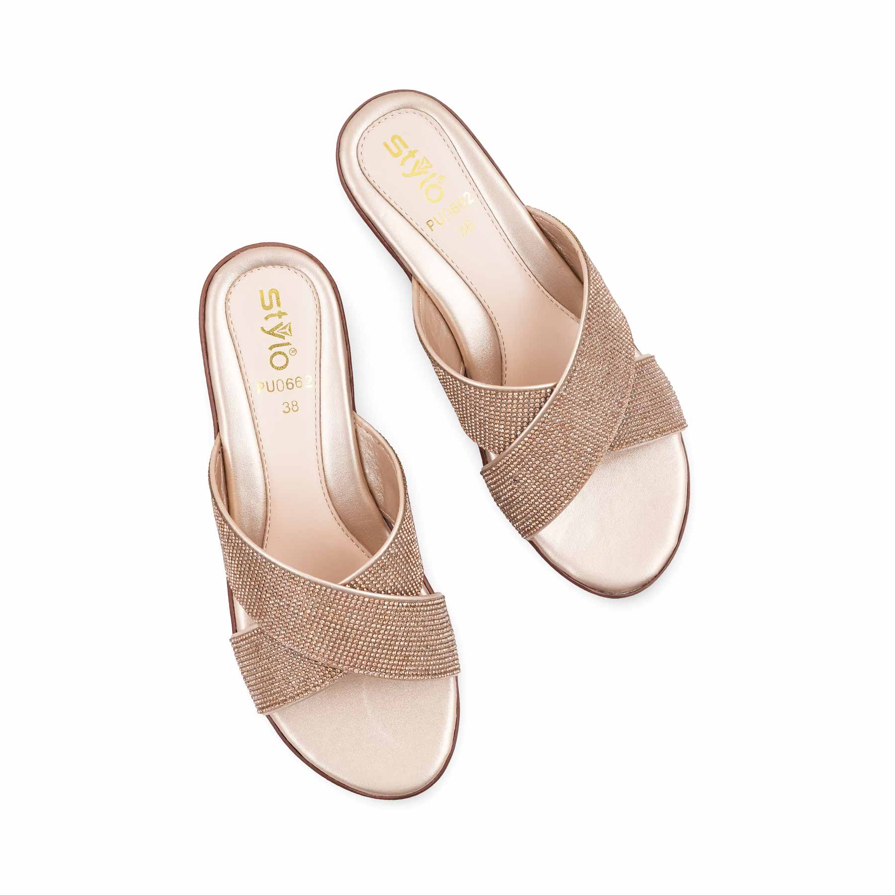 Golden Formal Slipper For Ladies PU0662 - Image 5