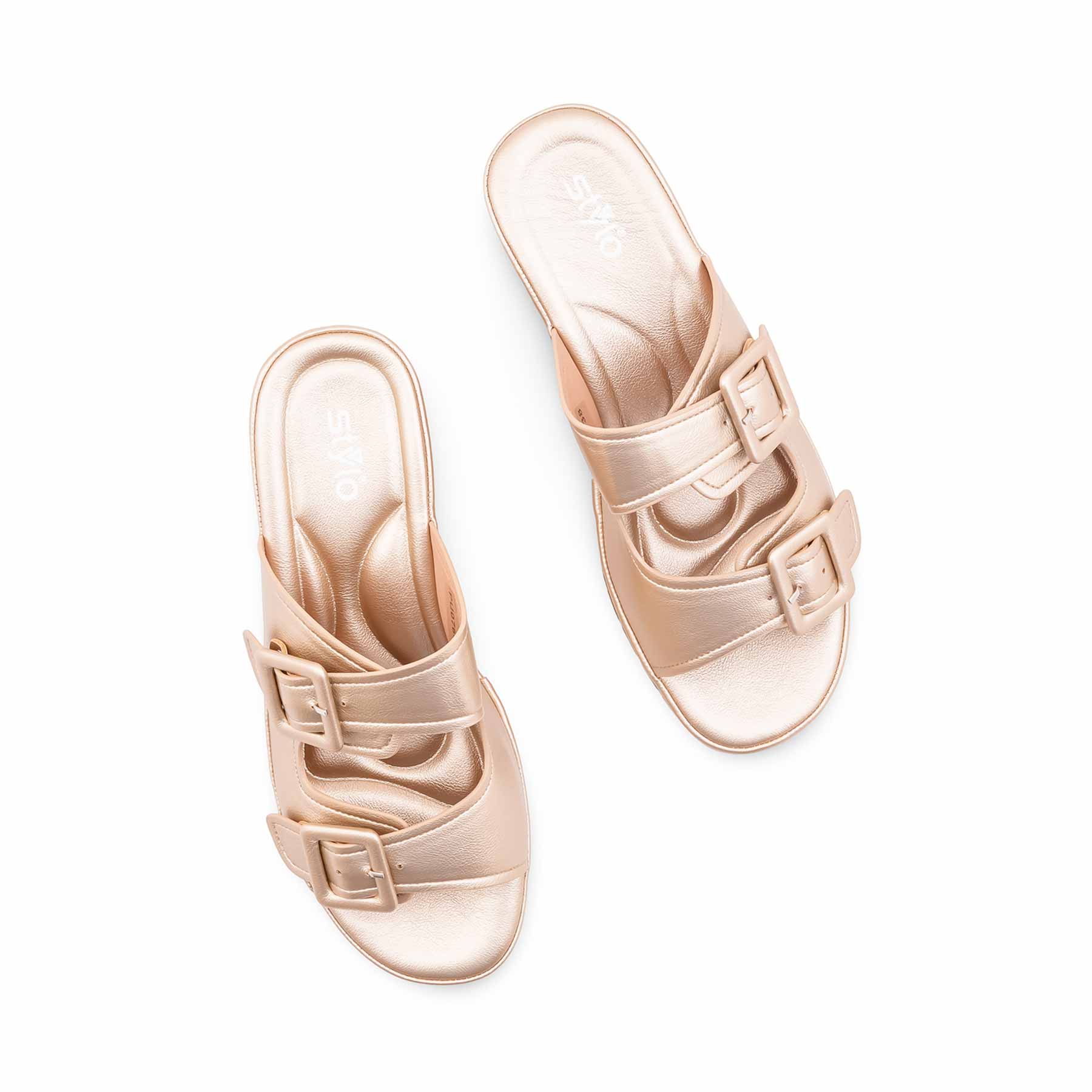 Golden Formal Slipper For Ladies PU0763 - Image 5
