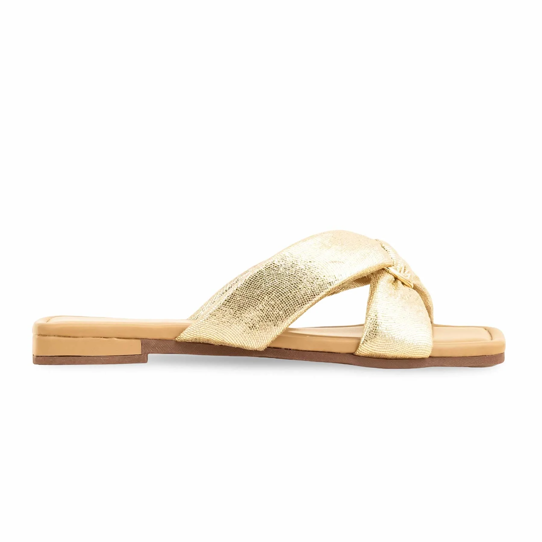 Golden Formal Slipper For Women FR8354 - Image 2