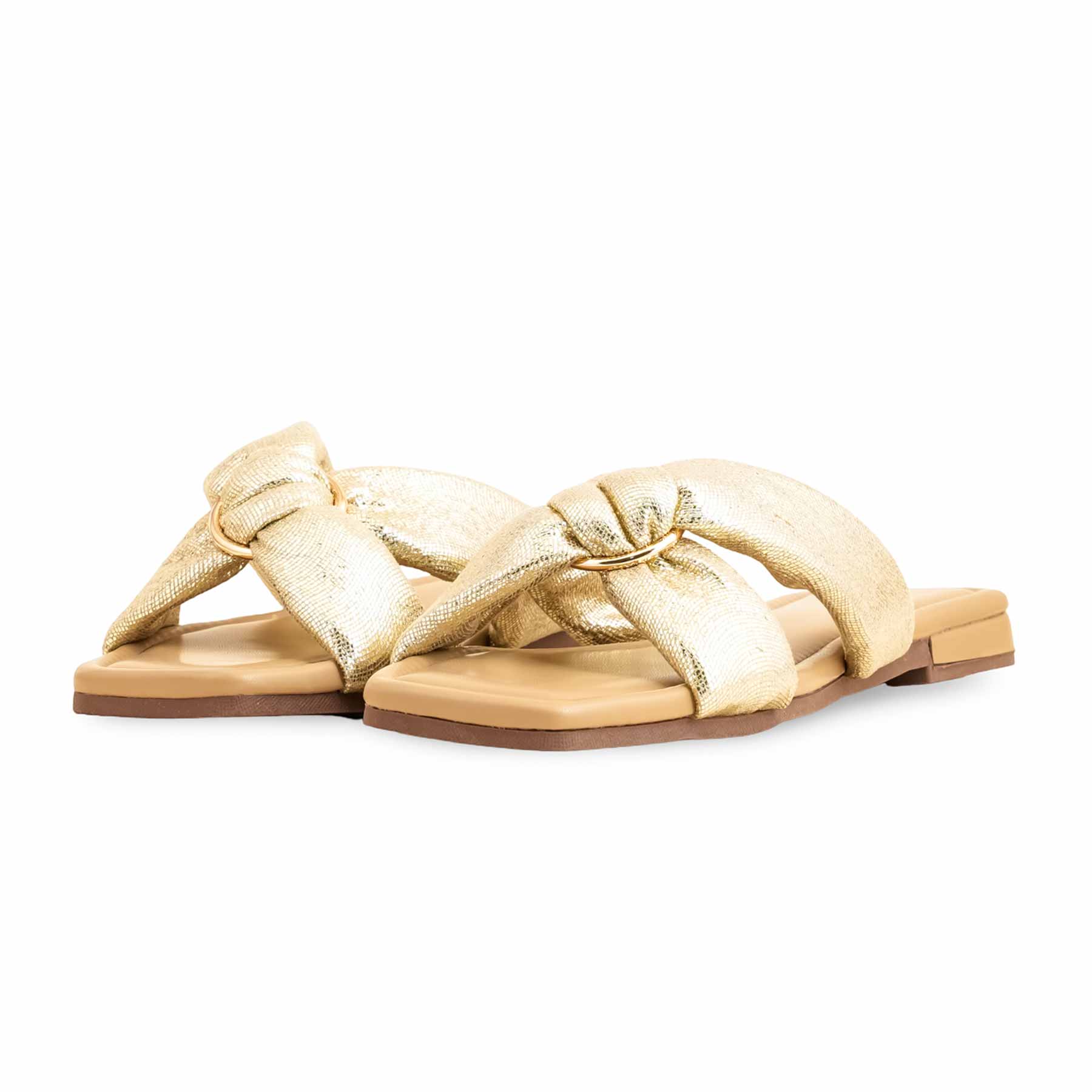 Golden Formal Slipper For Women FR8354 - Image 3
