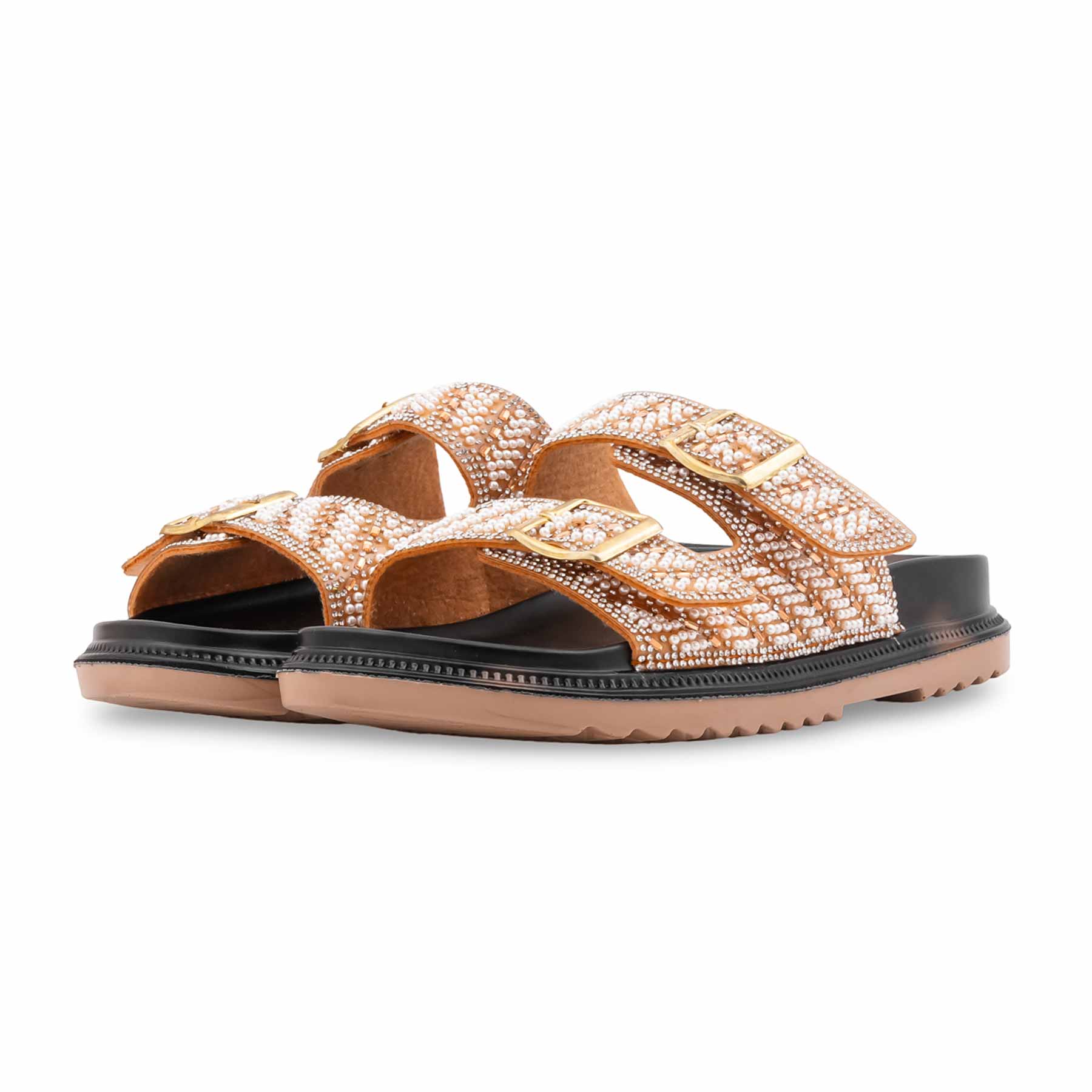 Golden Formal Slipper For Women PU0657 - Image 3