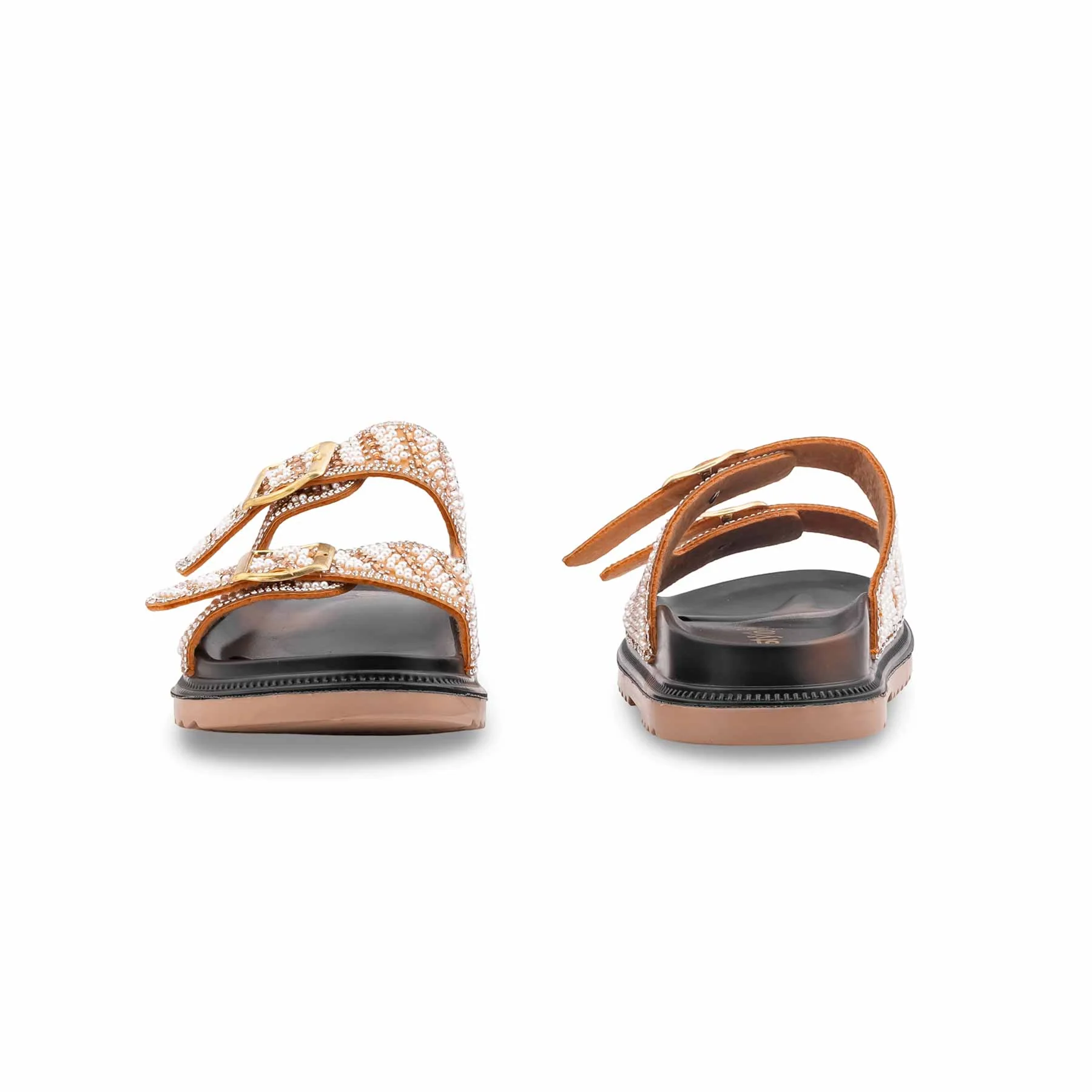 Golden Formal Slipper For Women PU0657 - Image 4