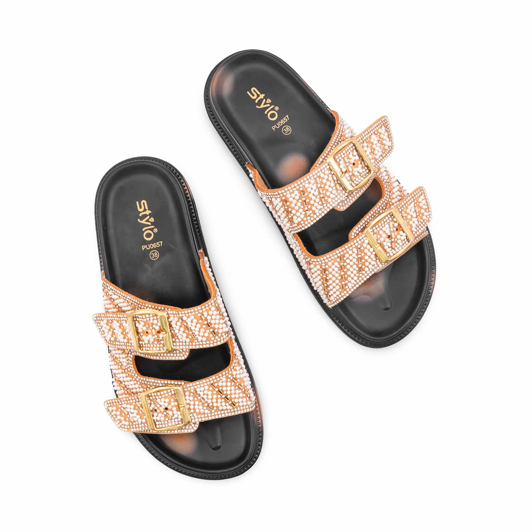 Golden Formal Slipper For Women PU0657 - Image 5