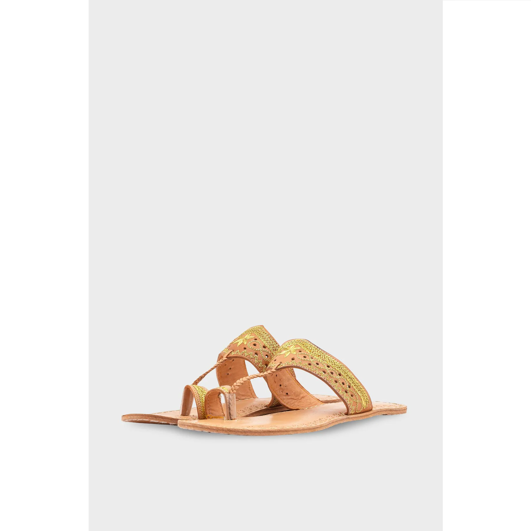 Golden Kolapoori Chappal EC0259 - Image 3