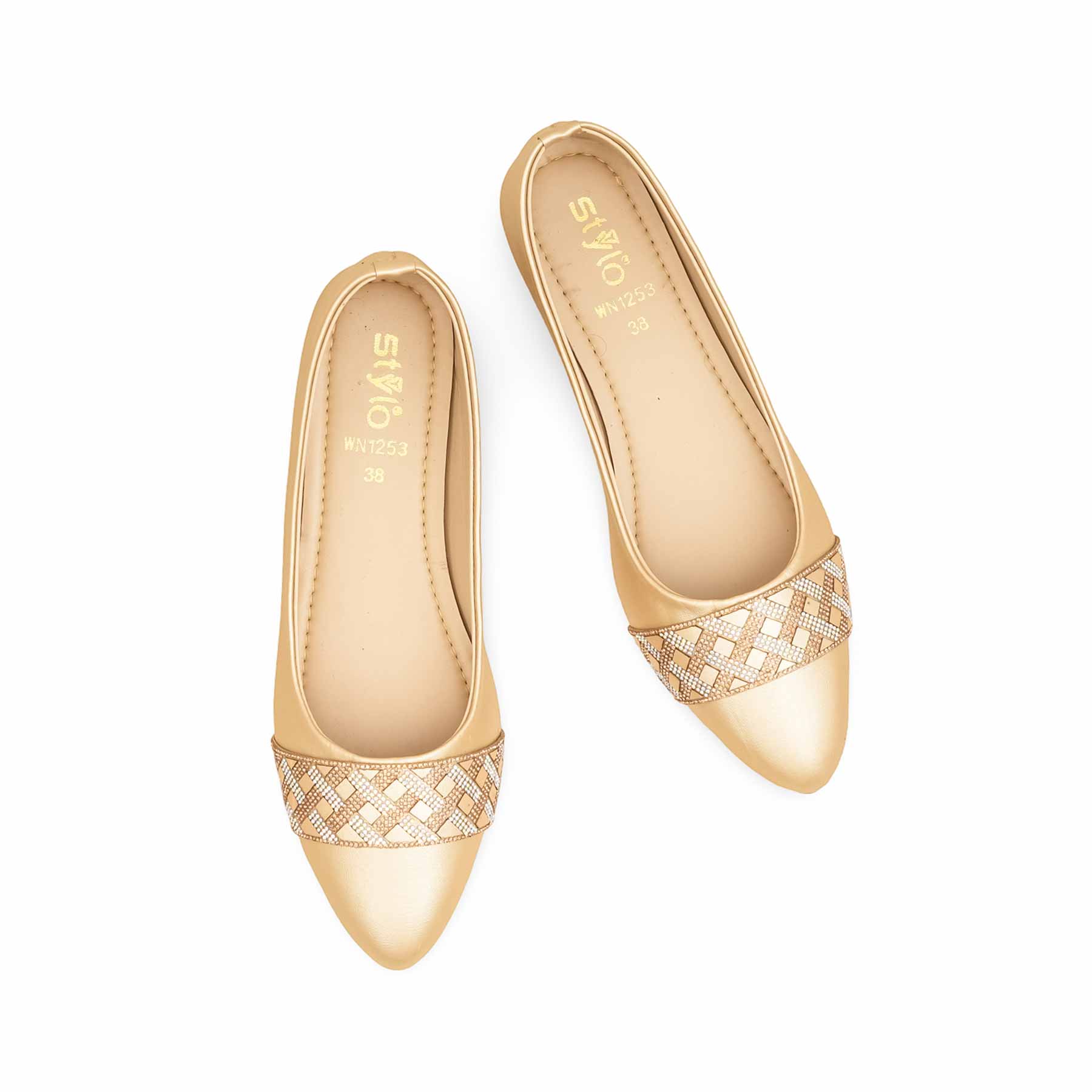 Golden Pumps For Ladies WN1253 - Image 5