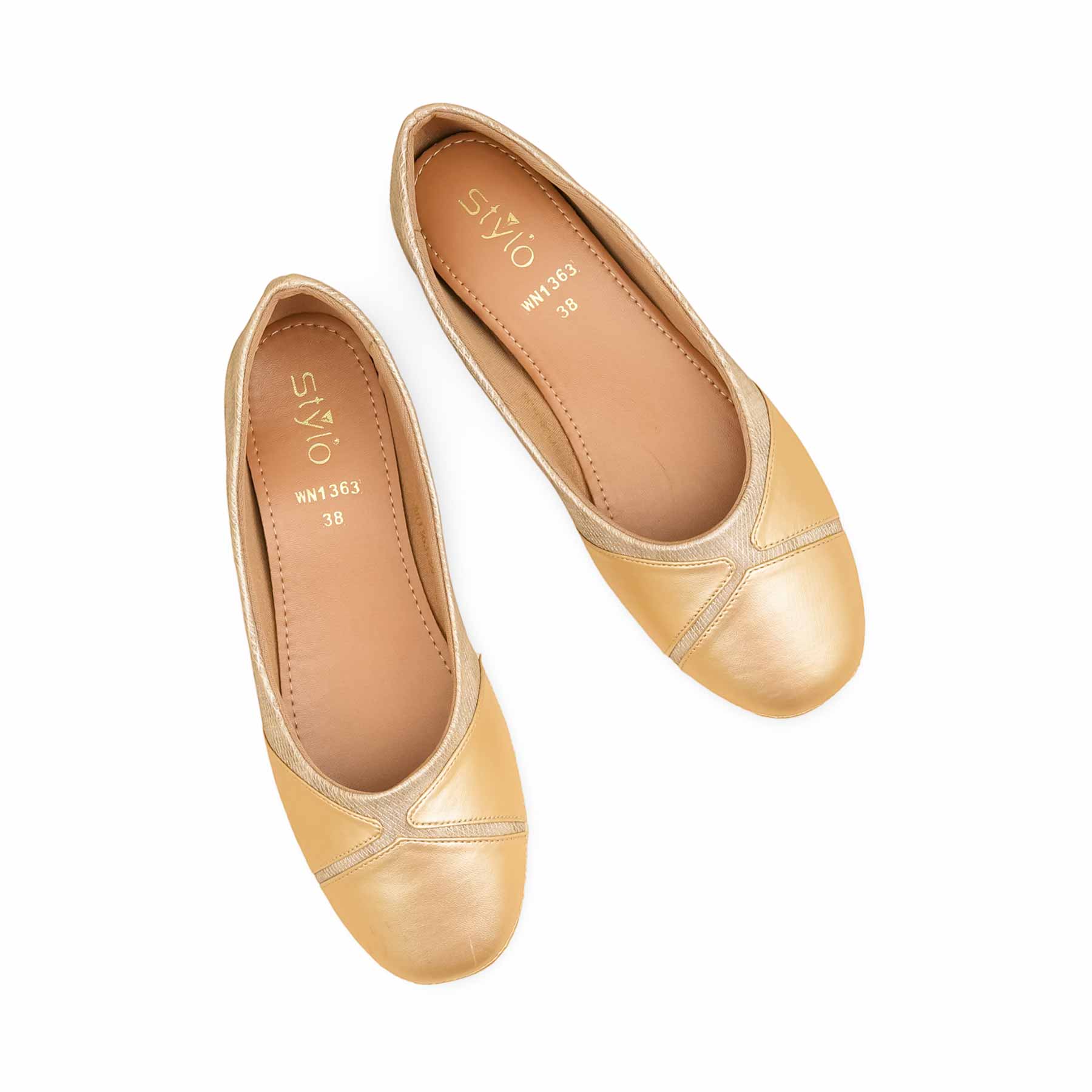 Golden Pumps For Ladies WN1363 - Image 6