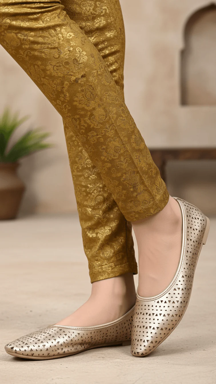 Golden Pumps For Women LWN423 - Image 2
