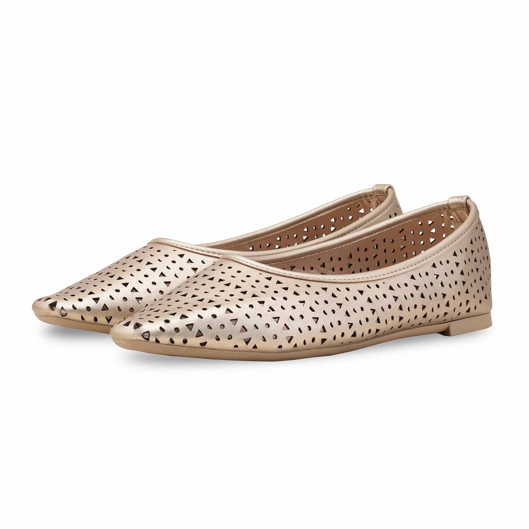 Golden Pumps For Women LWN423 - Image 4