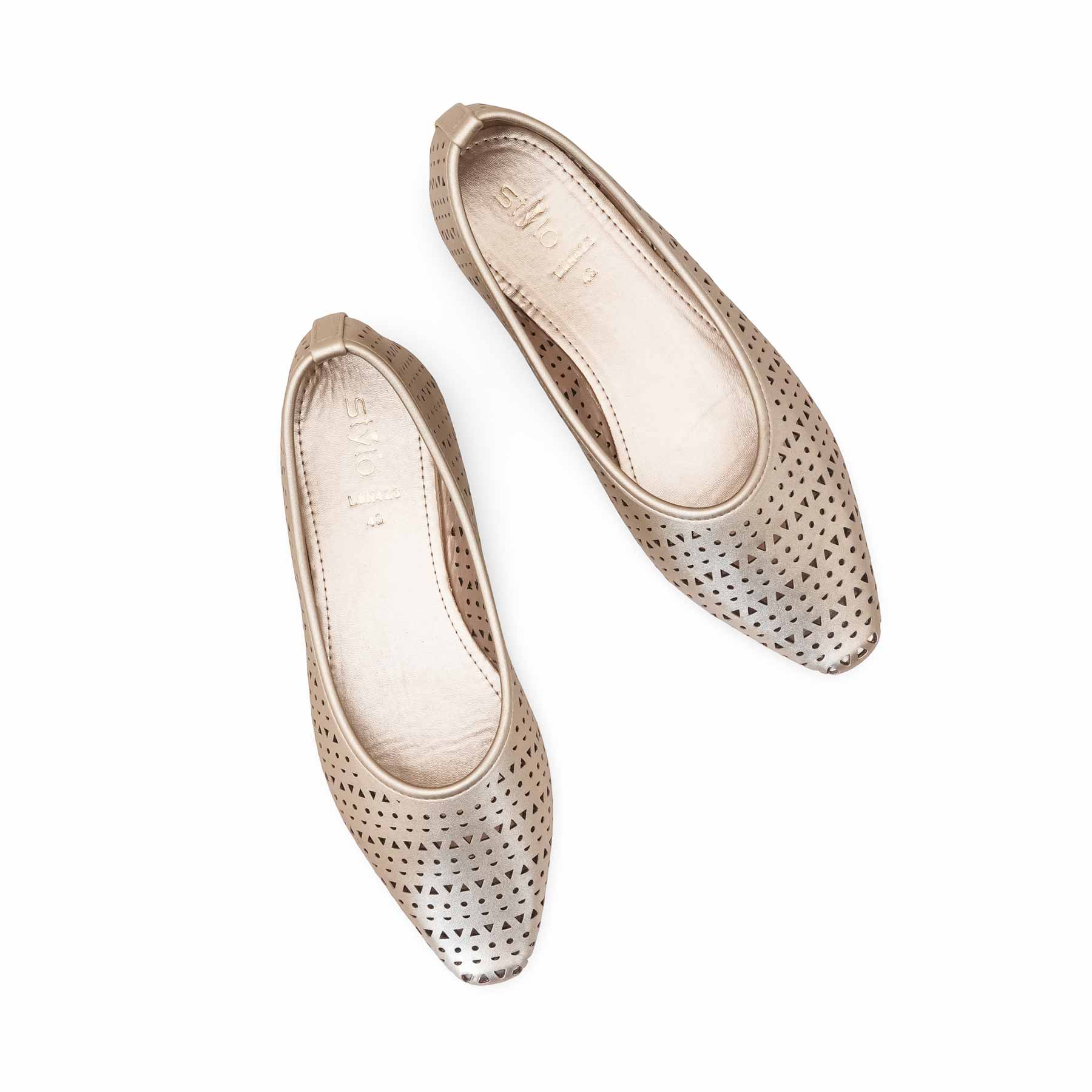 Golden Pumps For Women LWN423 - Image 6