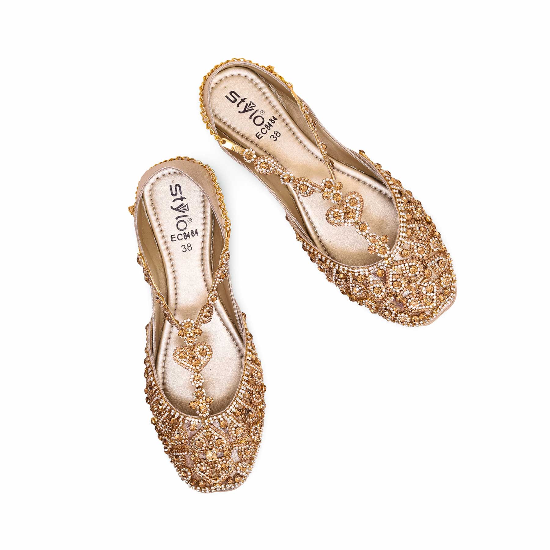 Golden Women Fancy Khussa  EC8484 - Image 4