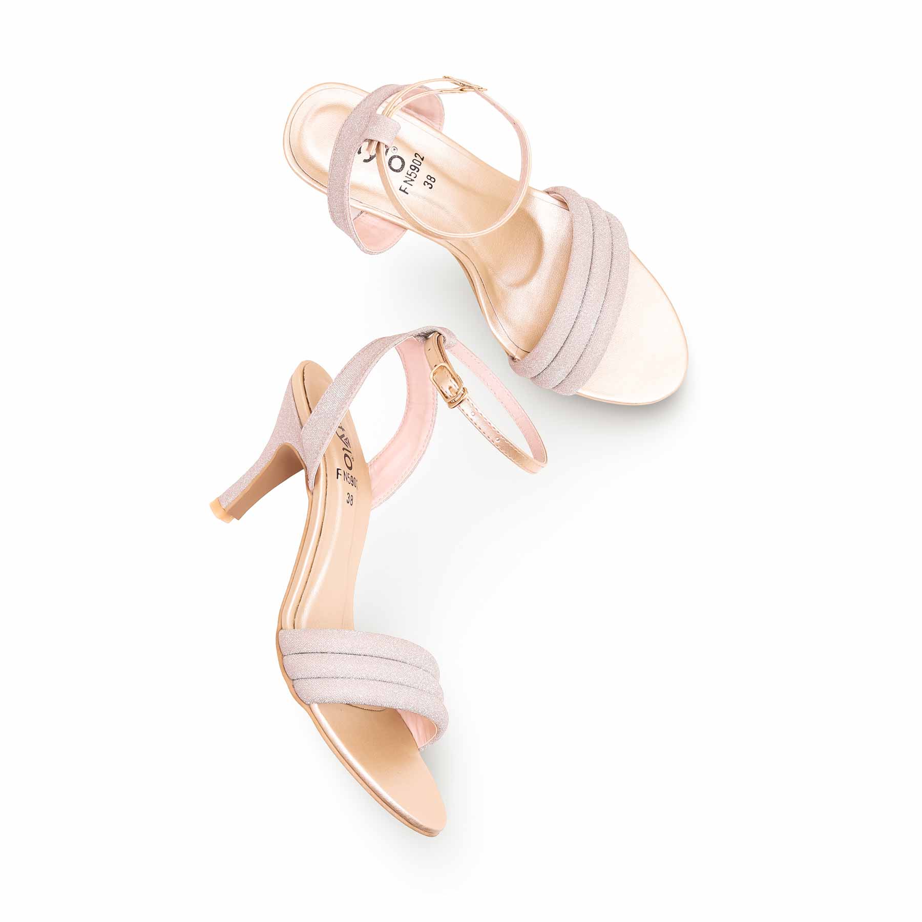 Golden Women Fancy Sandal FN5902 - Image 5