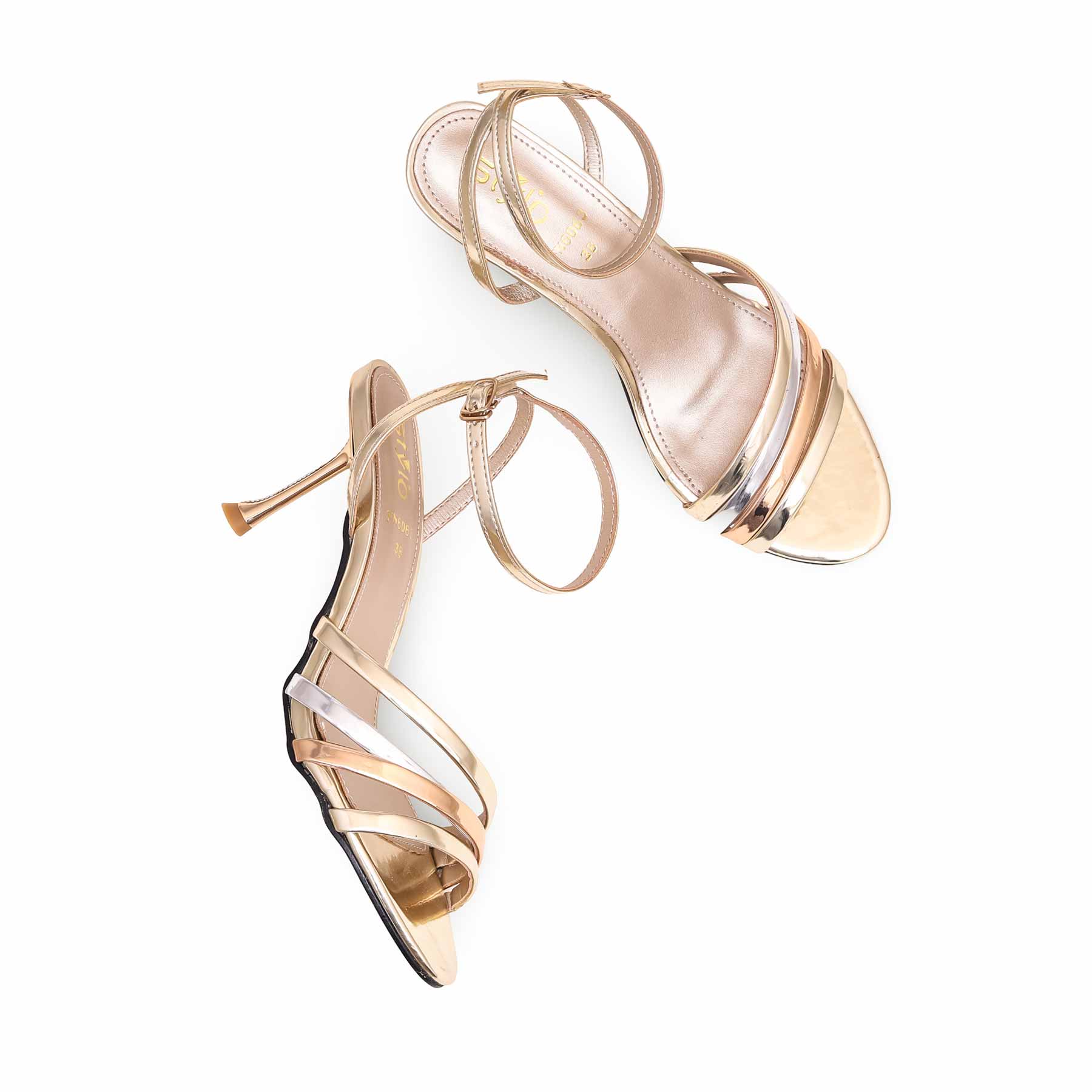 Golden Women Fancy Sandal FN6063 - Image 6