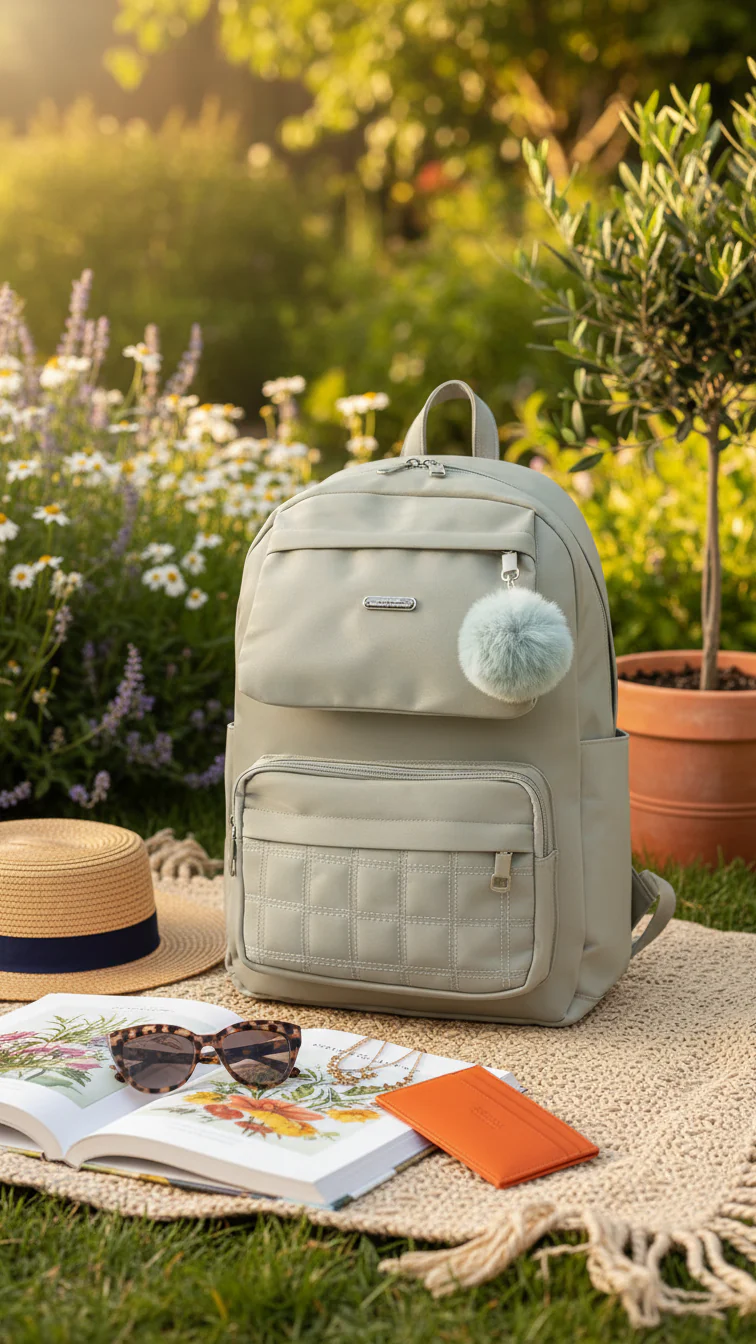 Green Casual Back Pack For Women P47471