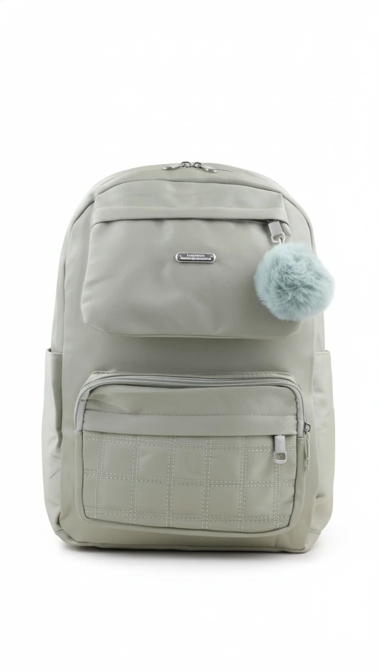 Green Casual Back Pack For Women P47471 - Image 3
