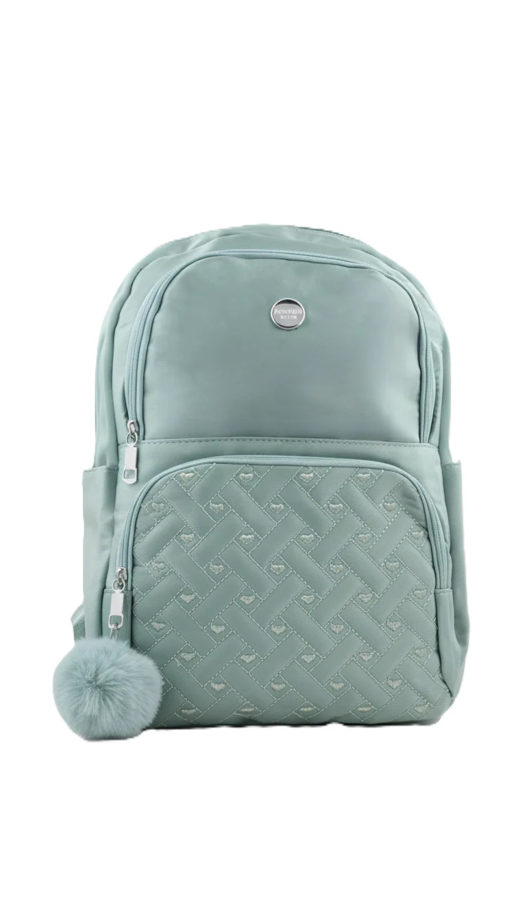 Green Casual Back Pack For Women P47473 - Image 3