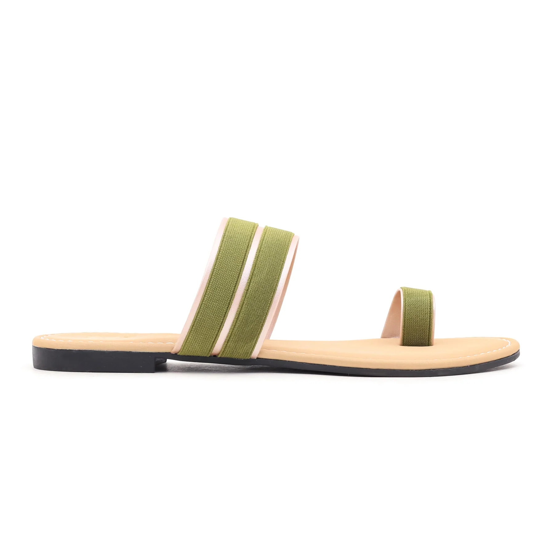 Green Casual Chappal CL1281 - Image 2