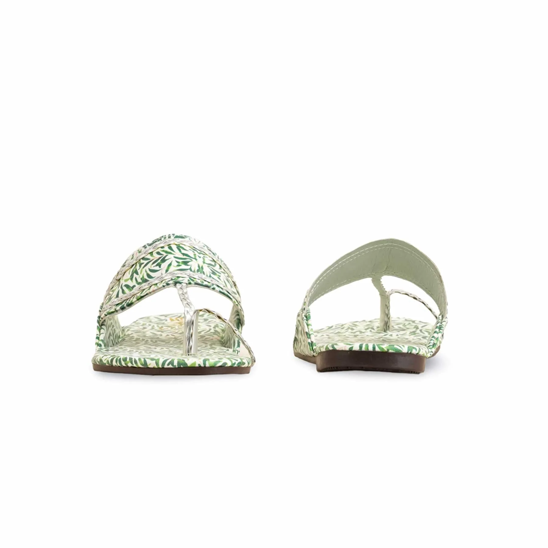 Green Casual Chappal CL1928 - Image 4