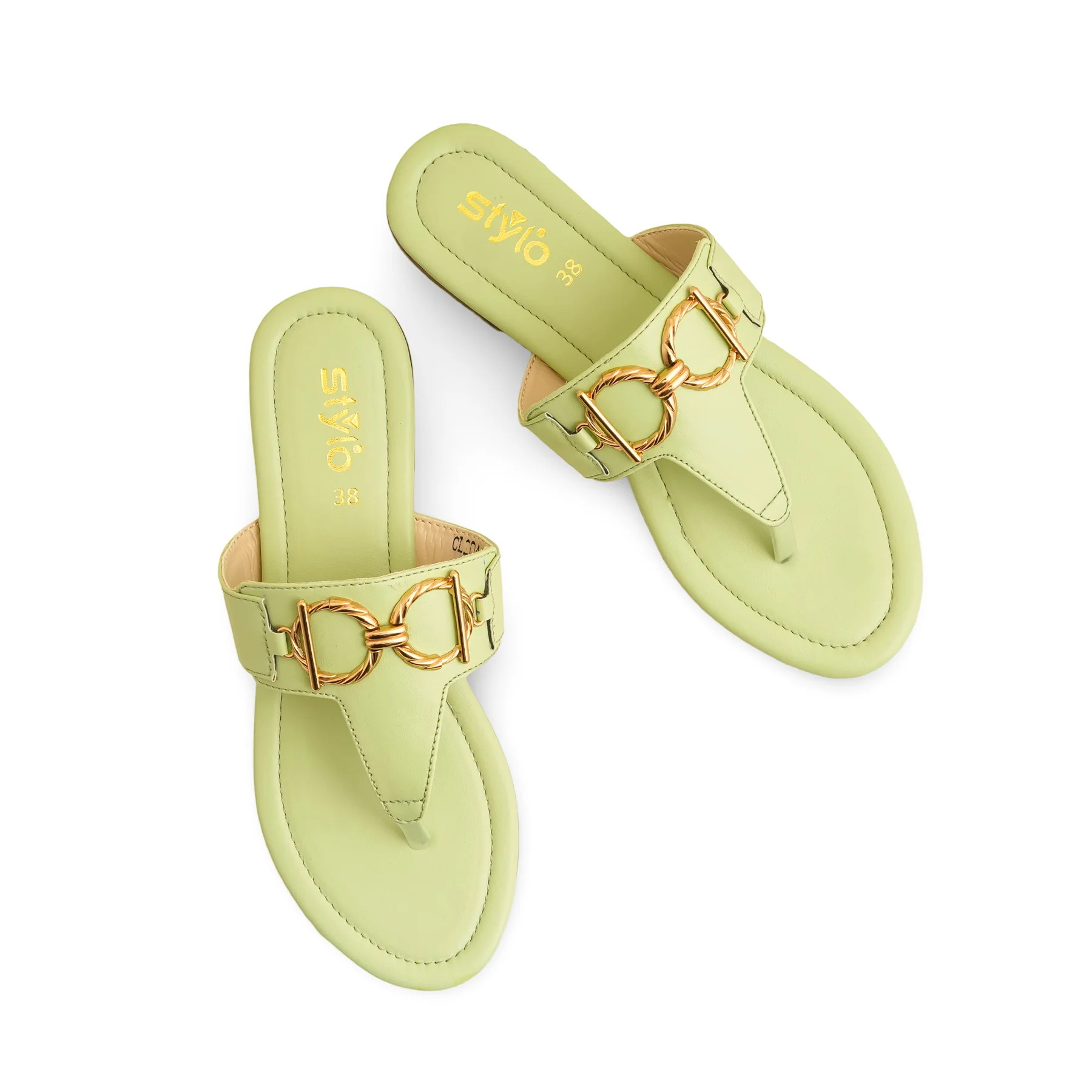 Green Casual Chappal CL2046 - Image 5