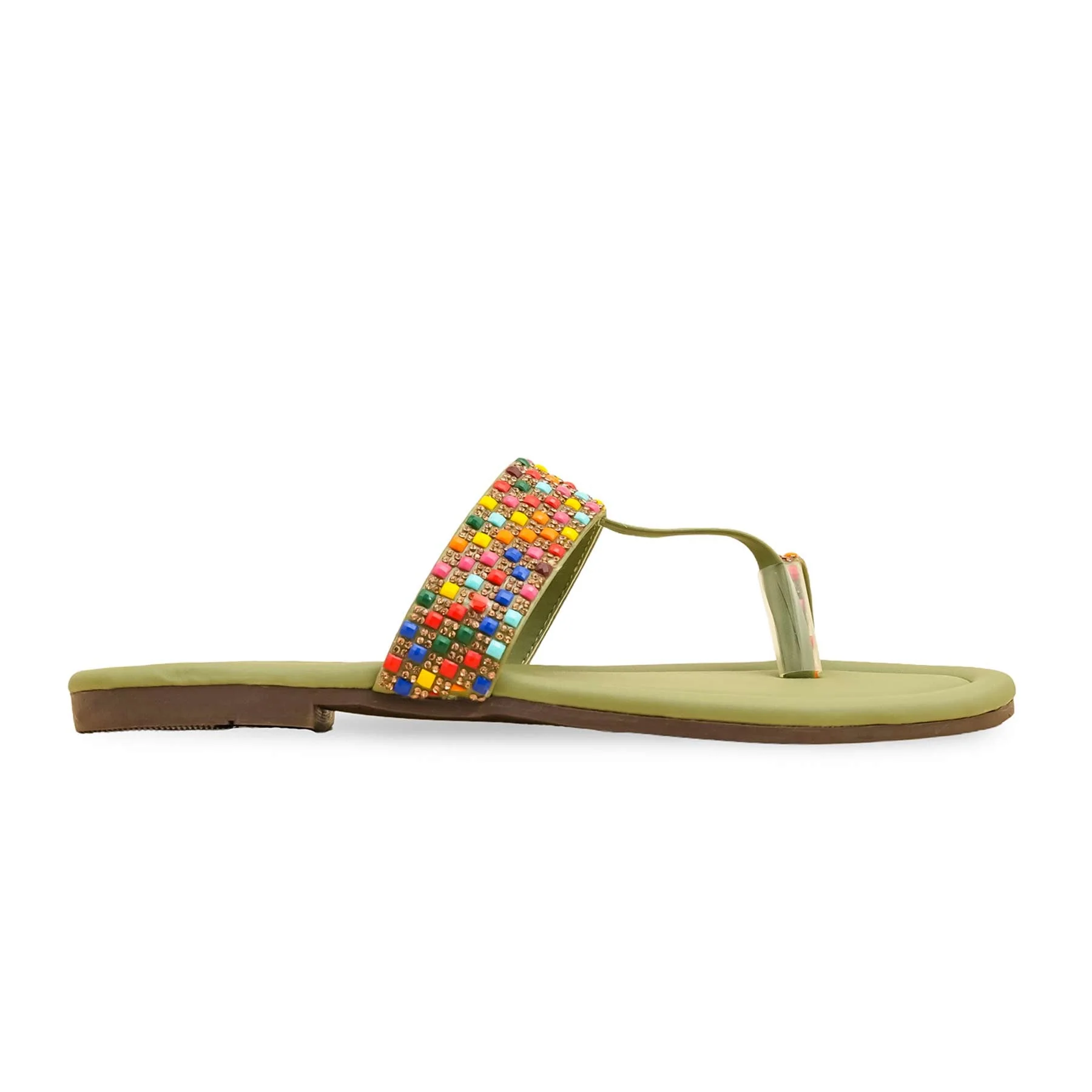 Green Casual Chappal CL2105 - Image 2