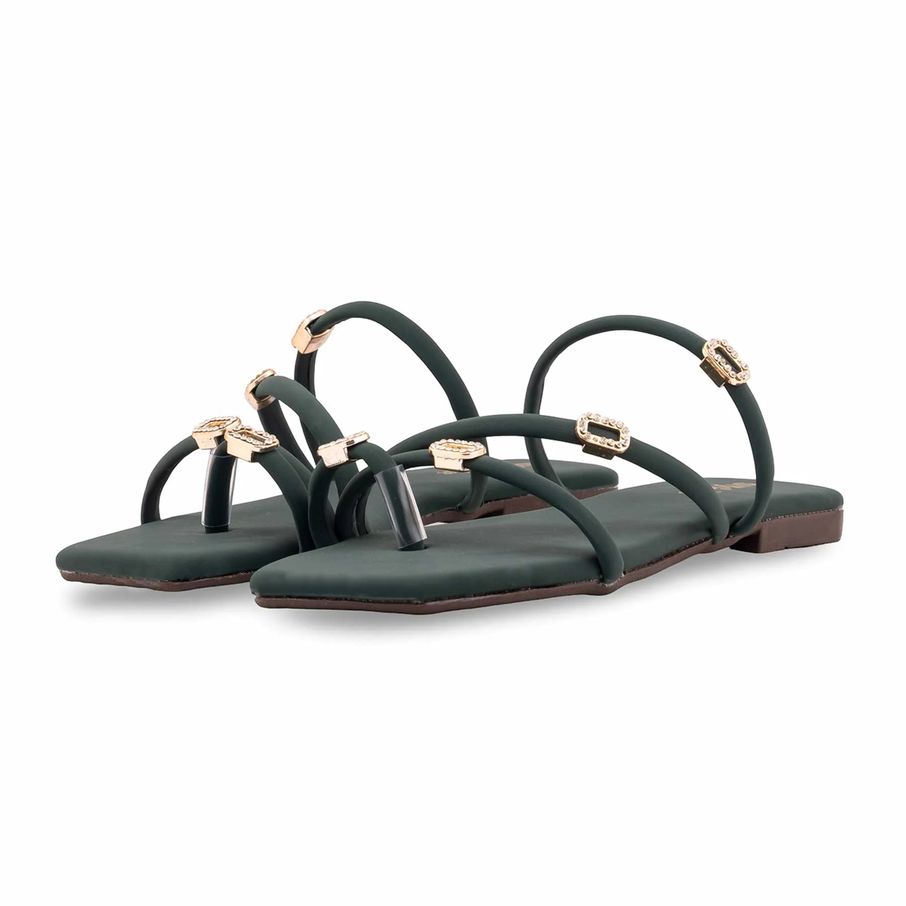Green Casual Chappal For Ladies CL2231 - Image 3