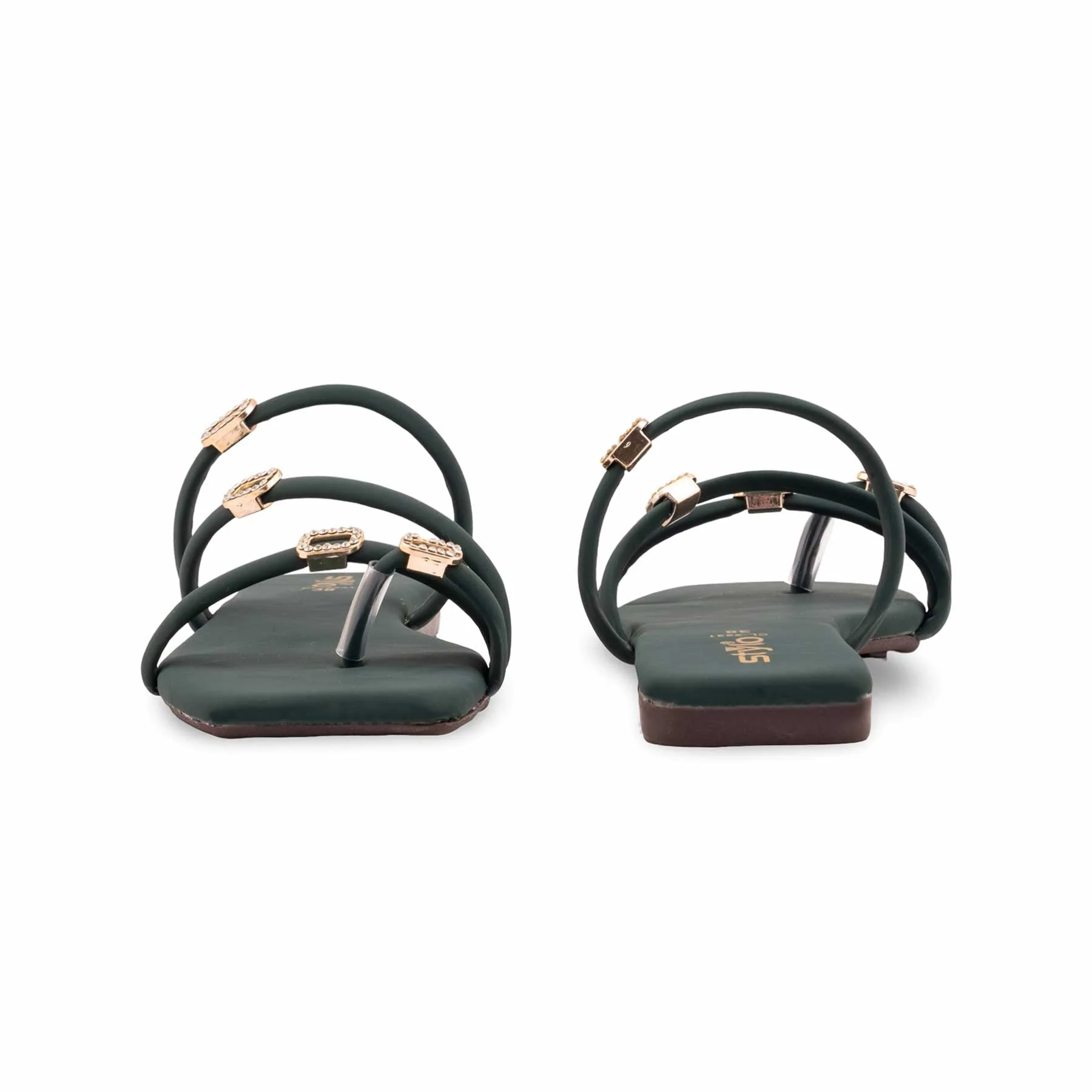 Green Casual Chappal For Ladies CL2231 - Image 4