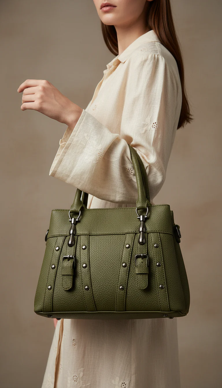 Green Casual Hand Bag For Women P56259