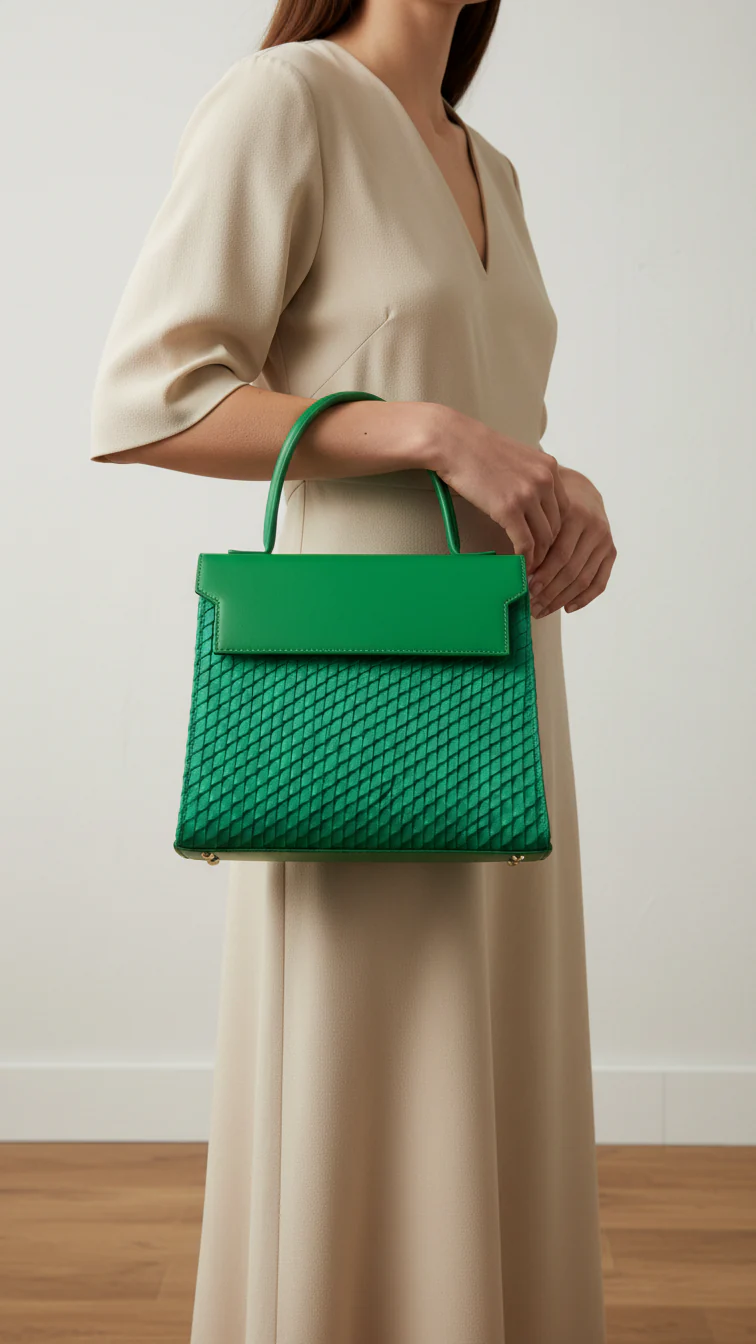 Green Casual Shoulder Bag For Women P55690