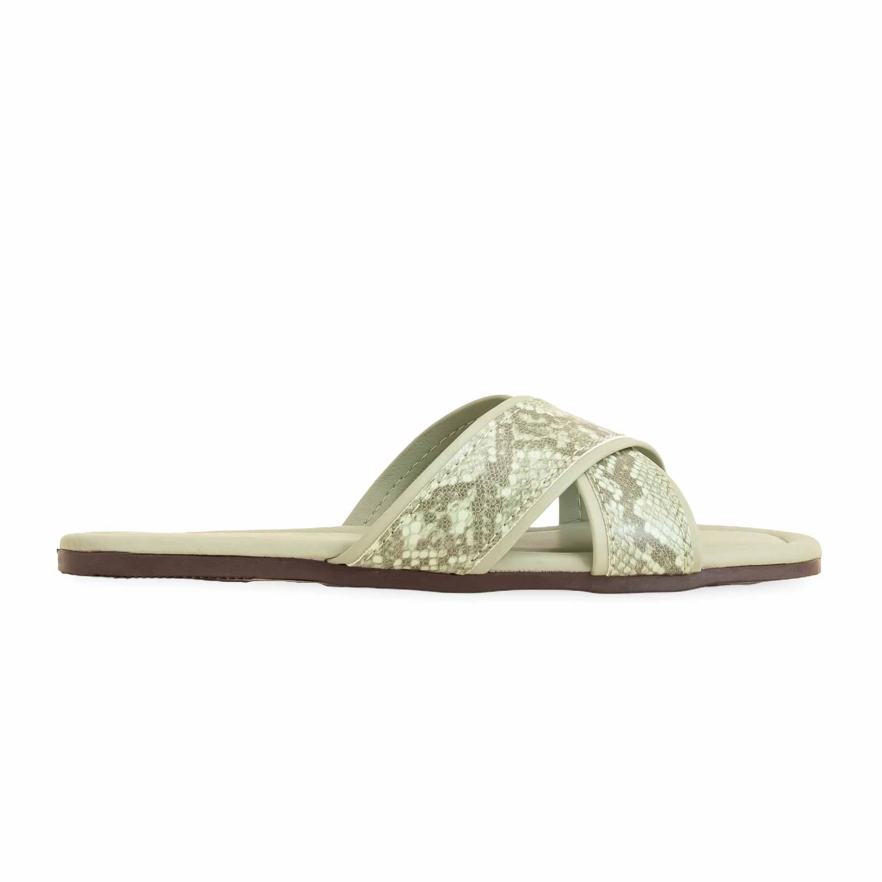 Green Casual Slipper For Ladies CL2040 - Image 2