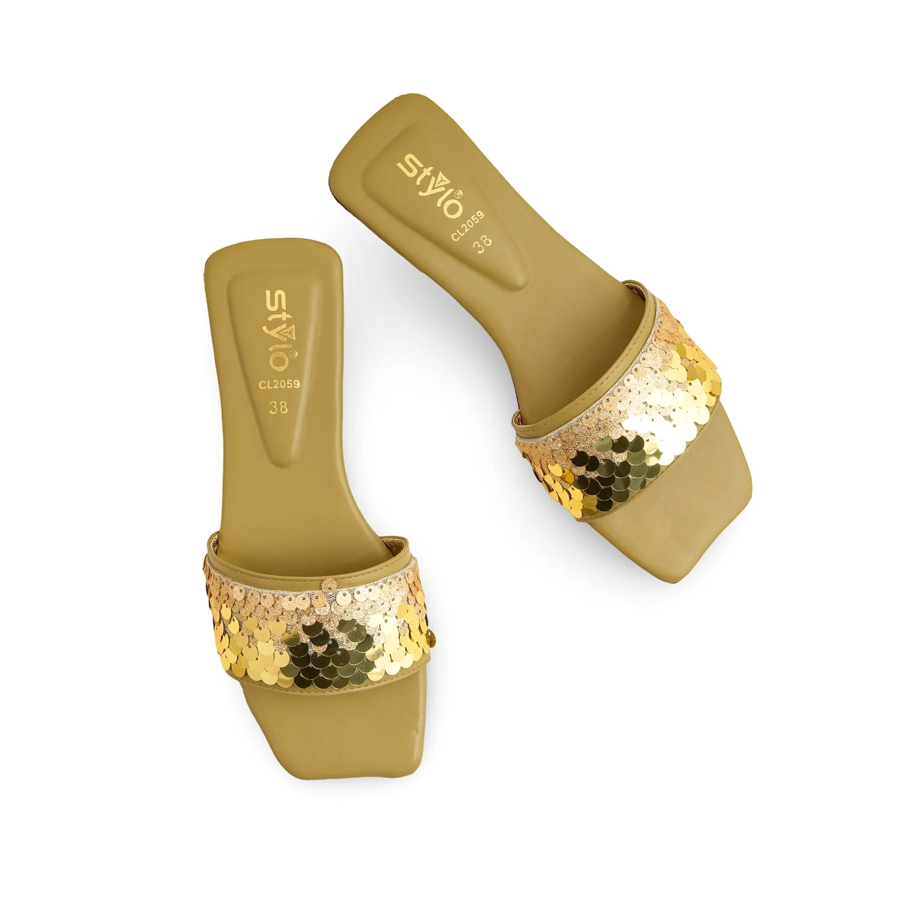 Green Casual Slipper For Ladies CL2059 - Image 5