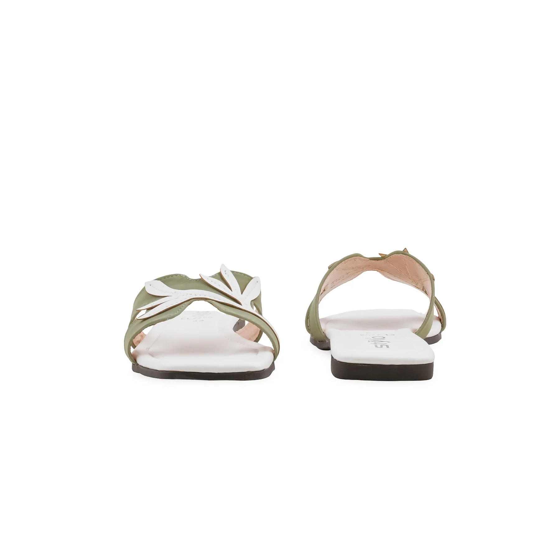 Green Casual Slipper For Ladies CL2258 - Image 4