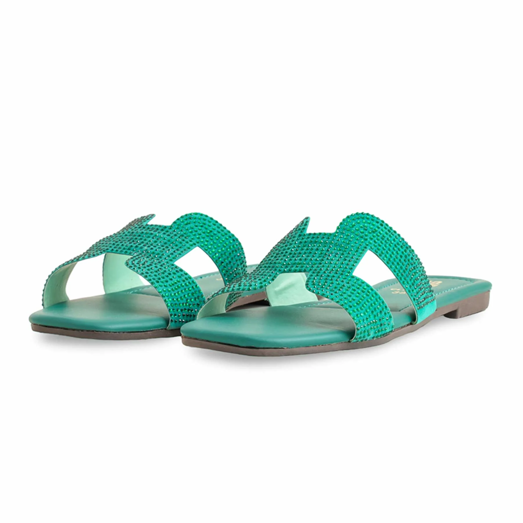 Green Casual Slipper For Women CL1952 - Image 3
