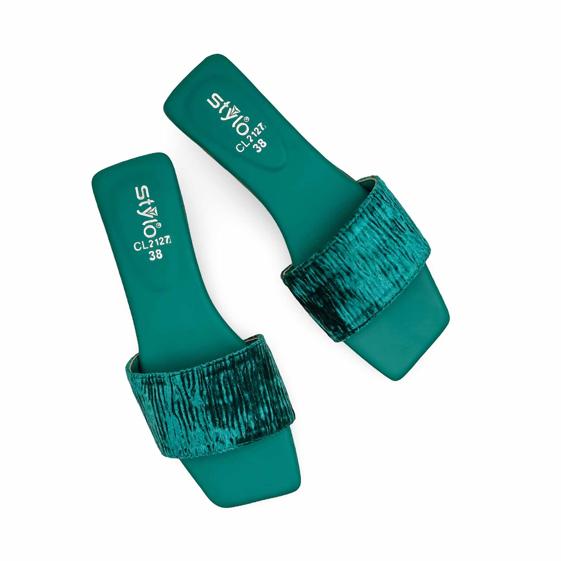 Green Casual Slipper For Women CL2127 - Image 5
