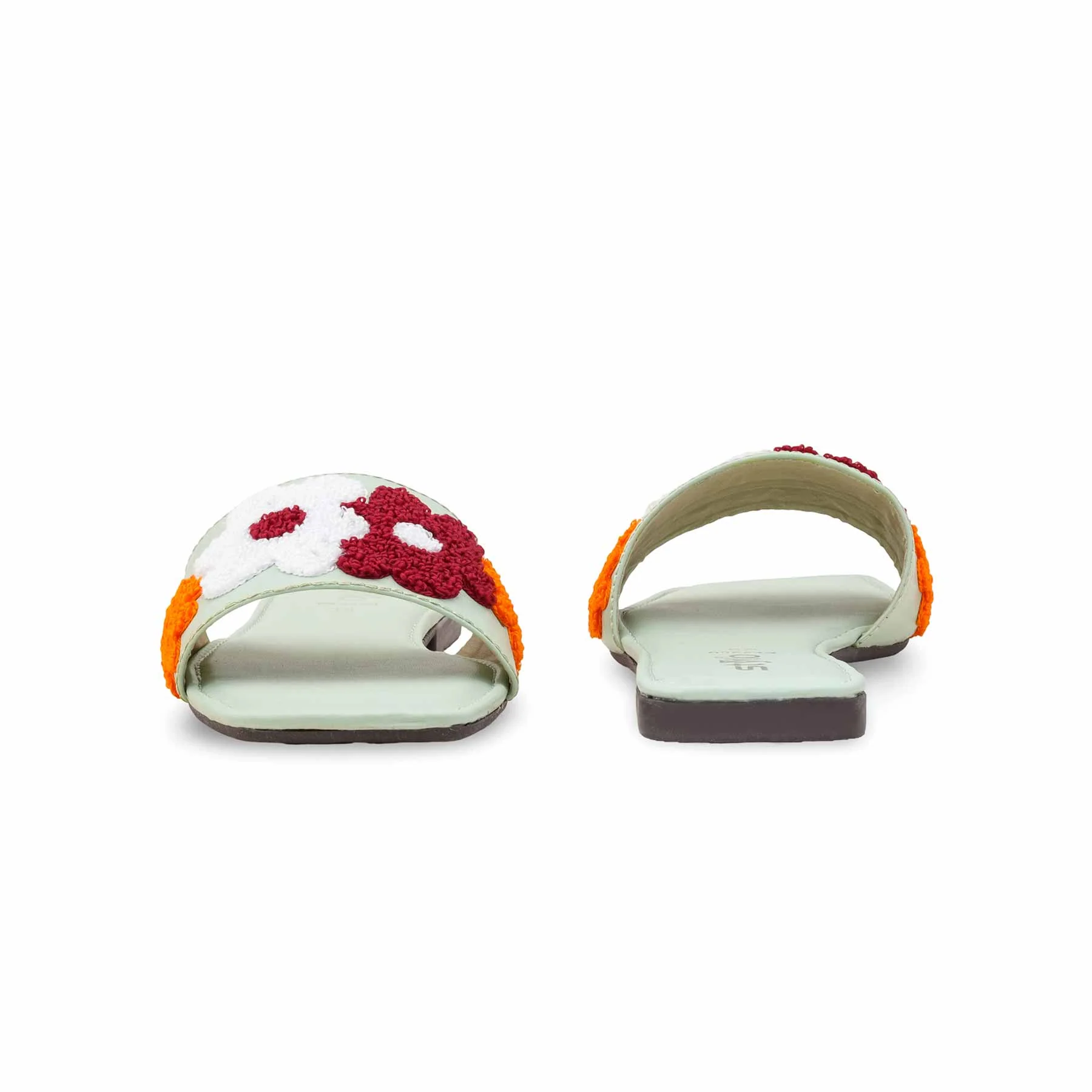 Green Casual Slipper For Women CL2200 - Image 4