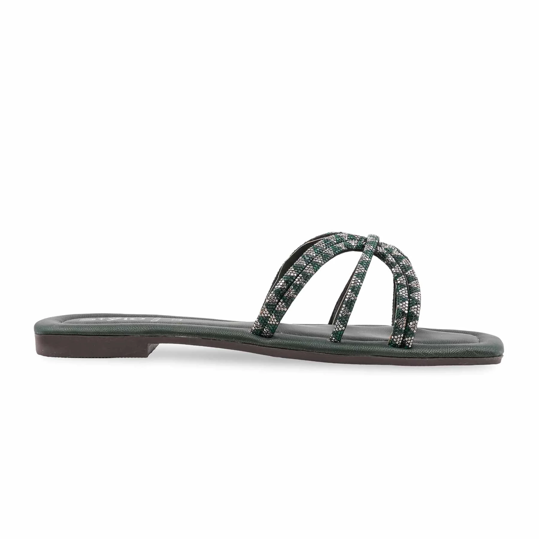 Green Casual Slipper For Women CL2296 - Image 2