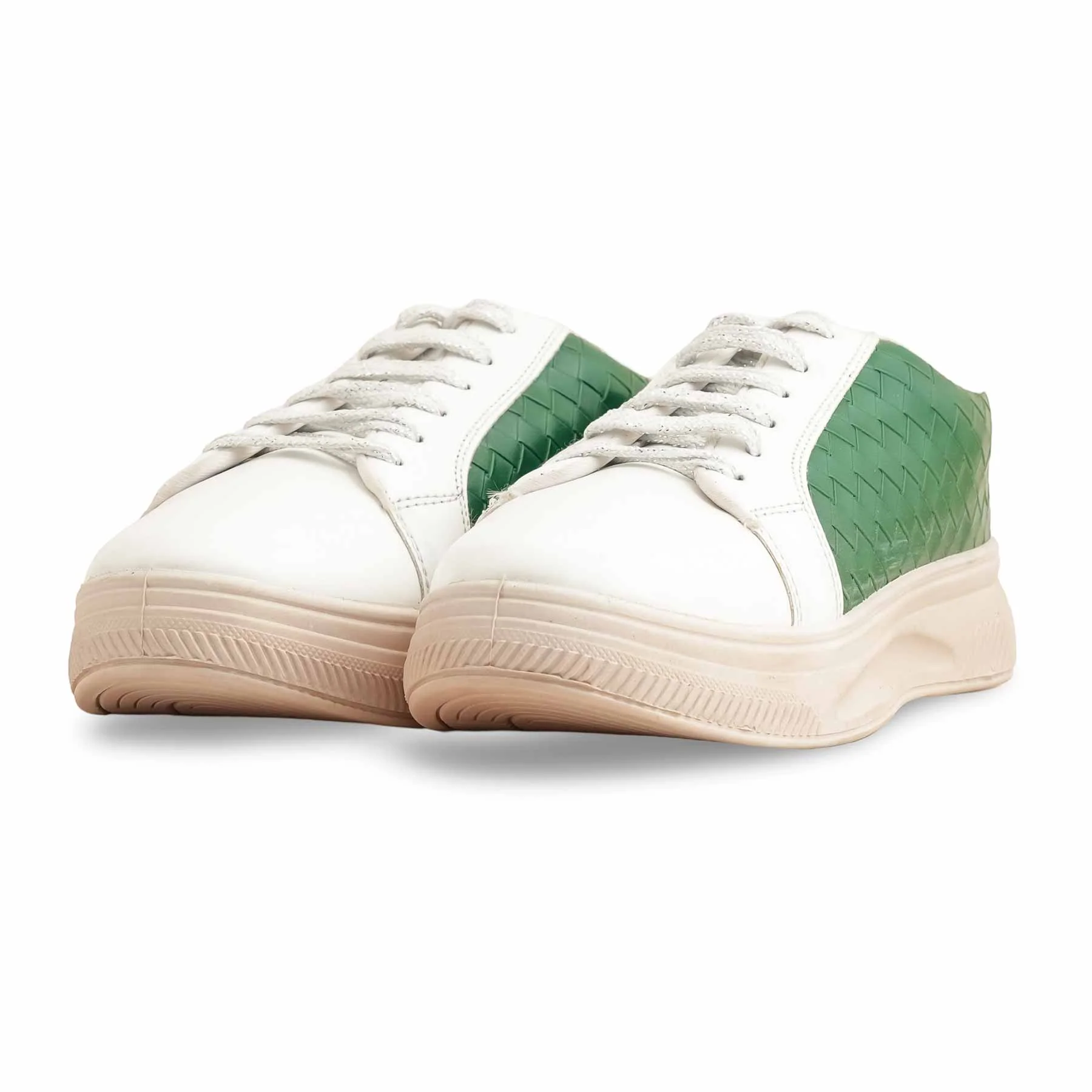 Green Casual Sneaker For Ladies AT7309 - Image 2