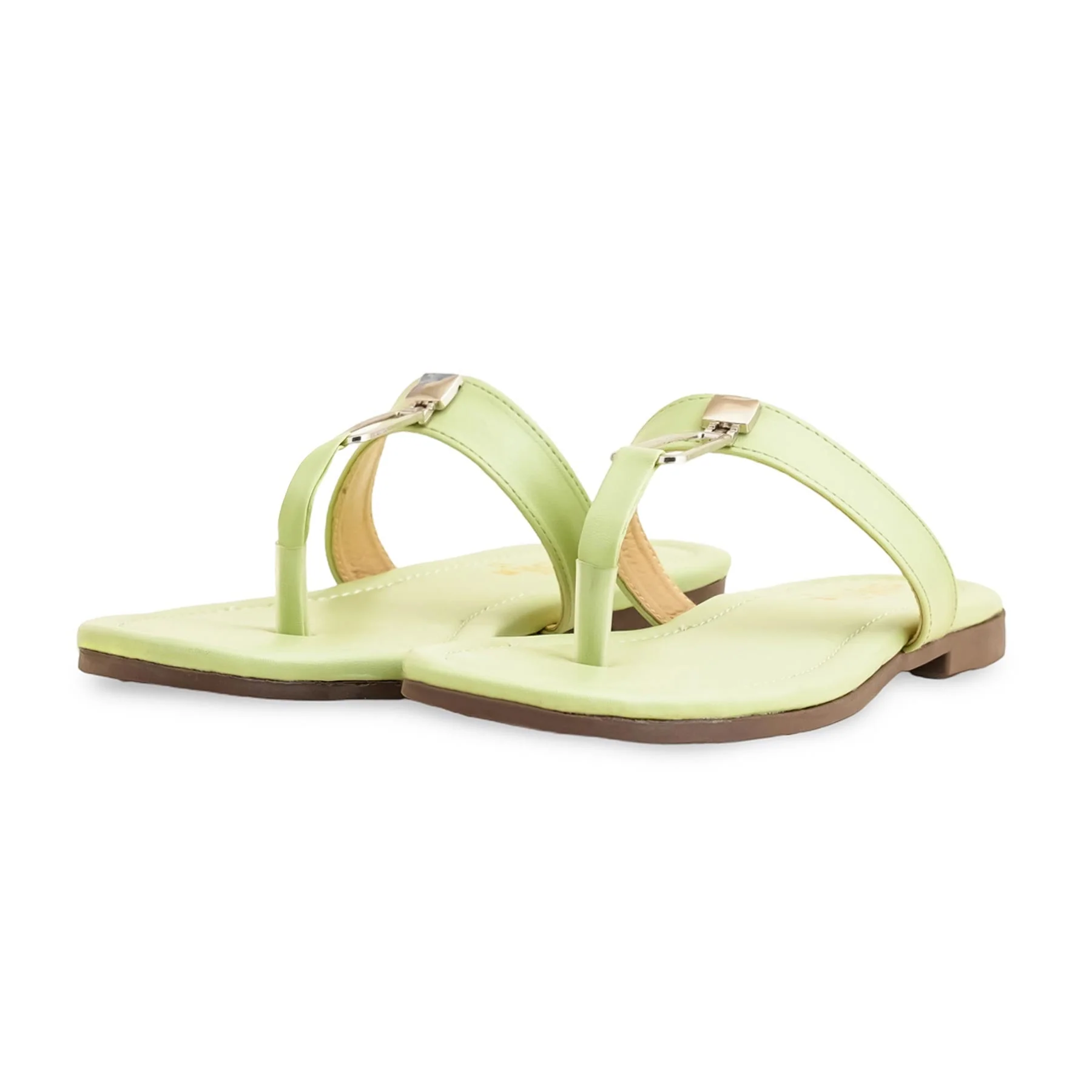 Green Casual Women Chappal CL2082 - Image 3