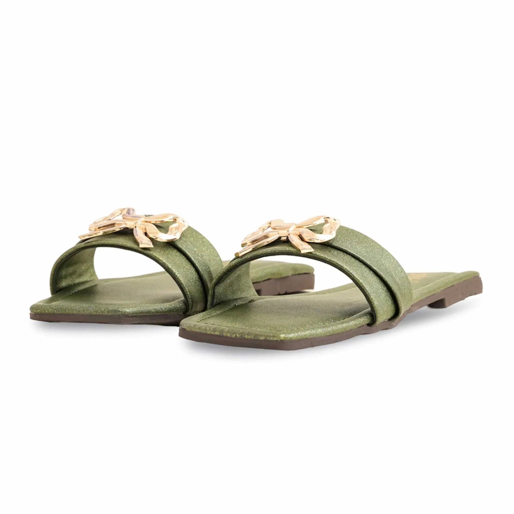 Green Casual Women Slipper CL1970 - Image 3