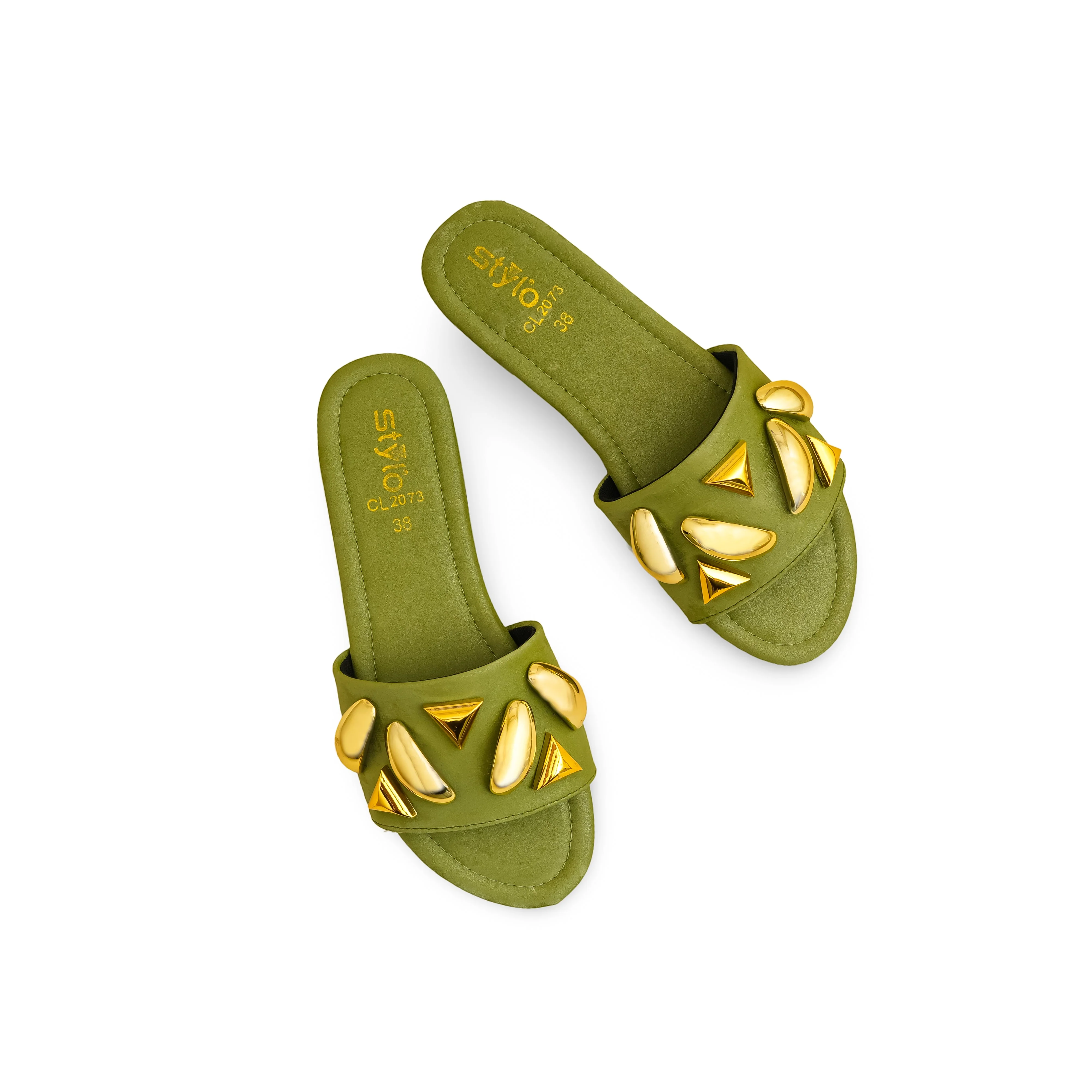 Green Casual Women Slipper CL2073 - Image 5