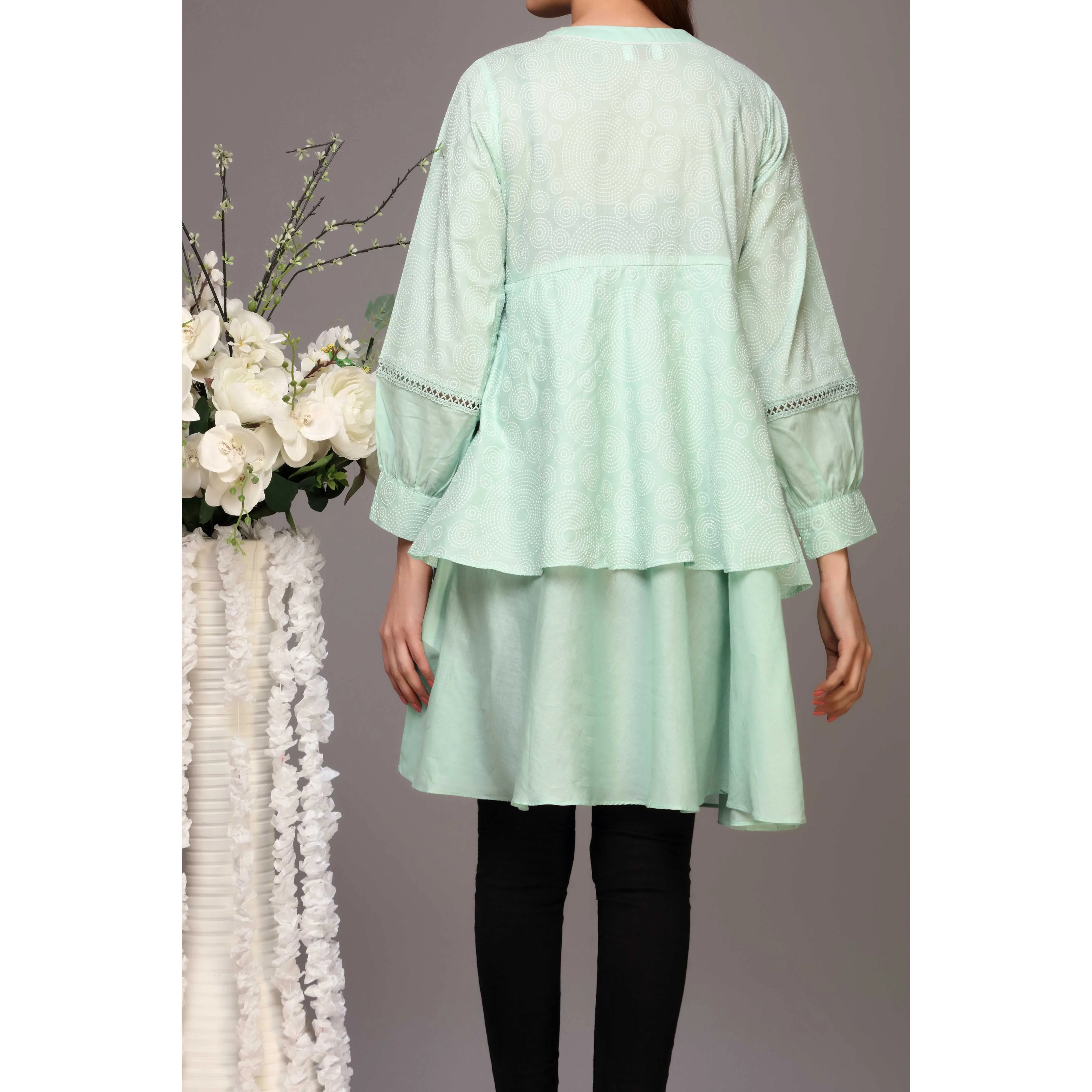 Green Color Lawn Shirt PS2162 - Image 3