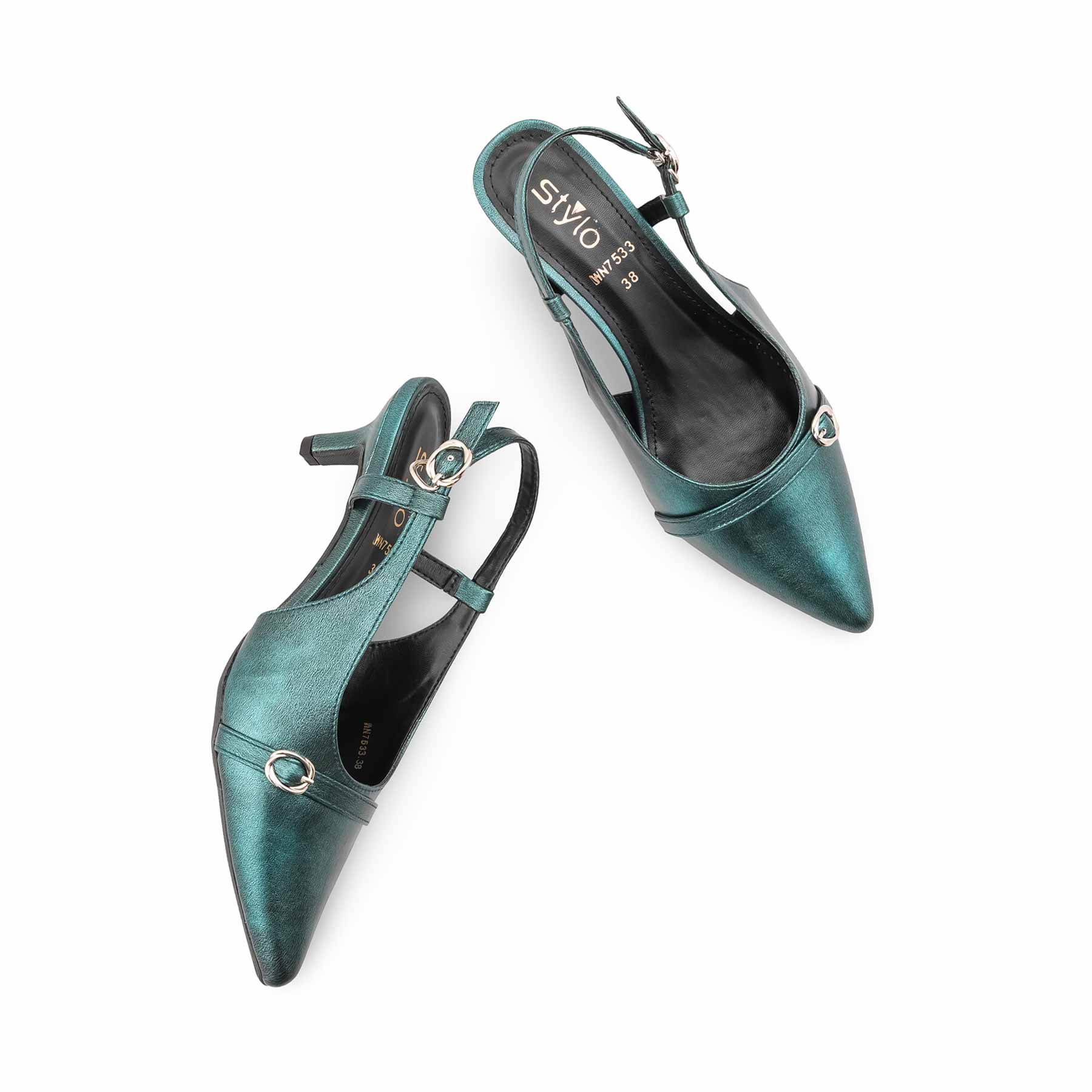 Green Court Shoes For Women WN7533 - Image 5