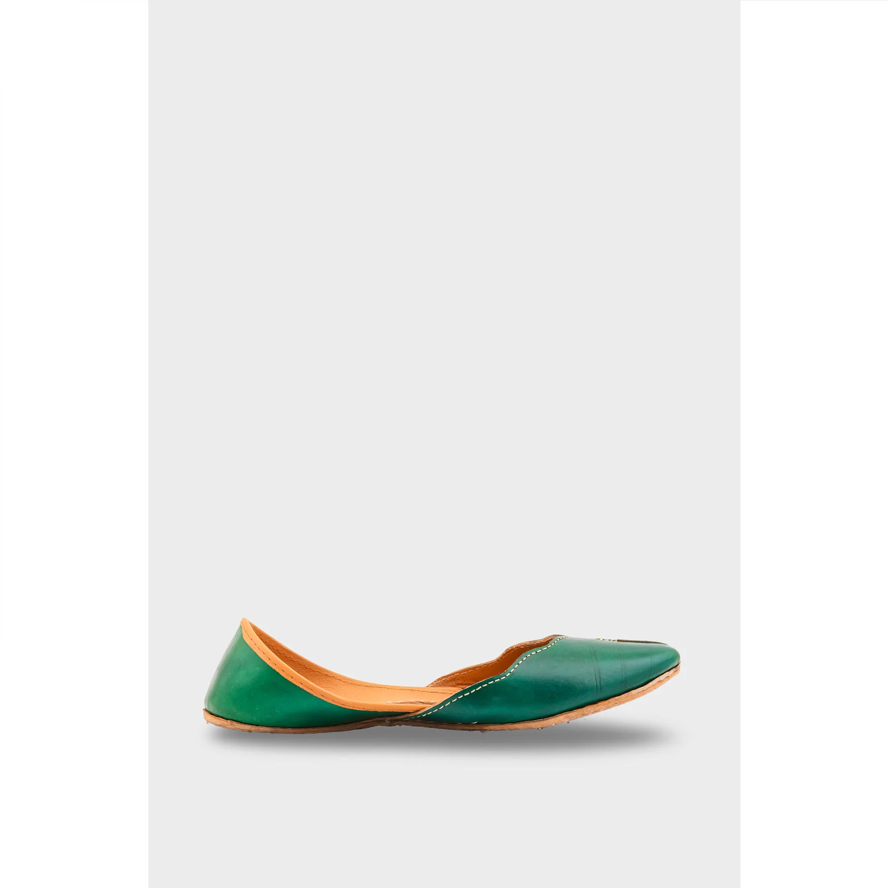 Green Leather Khussa EC8644 - Image 2