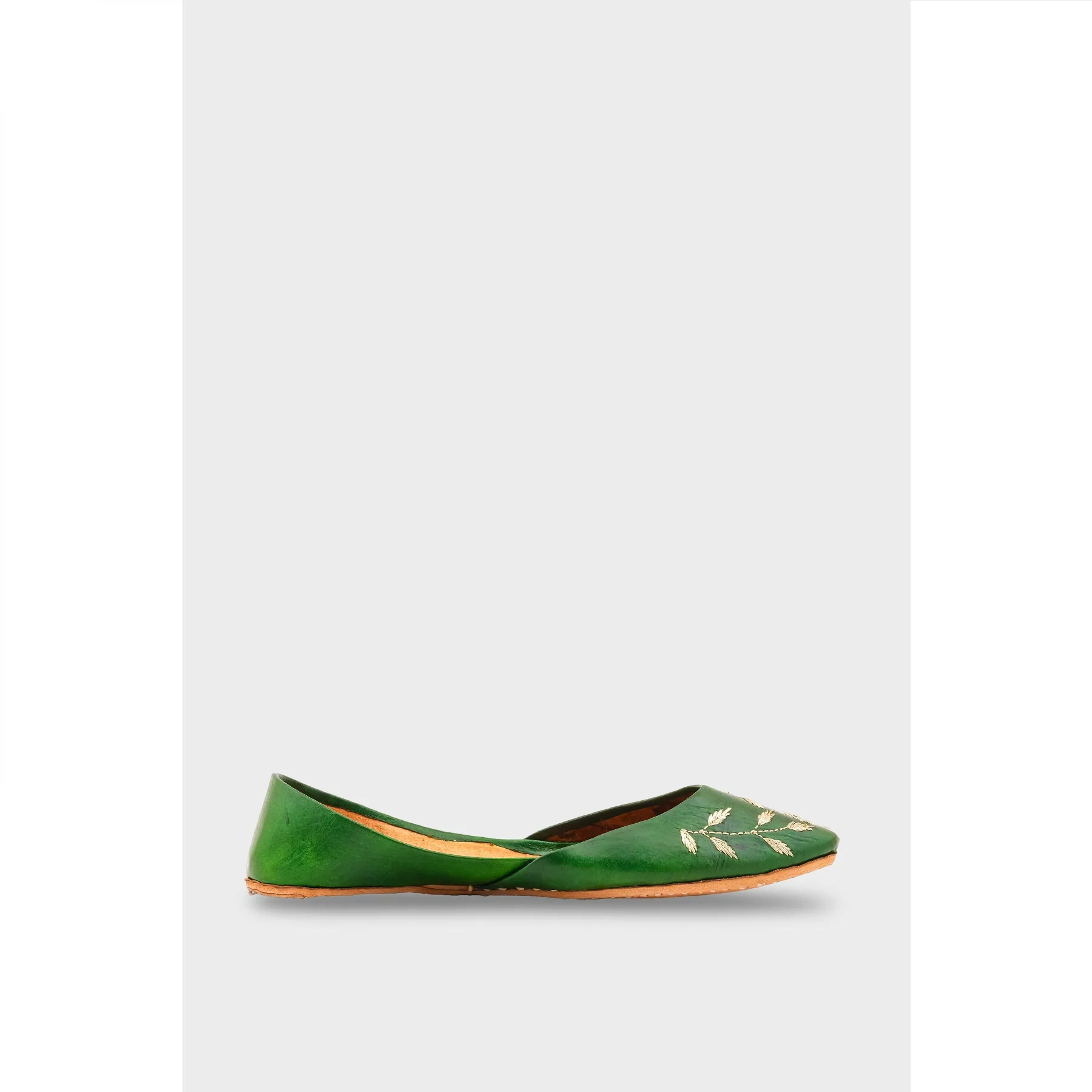 Green Leather Khussa EC8659 - Image 2