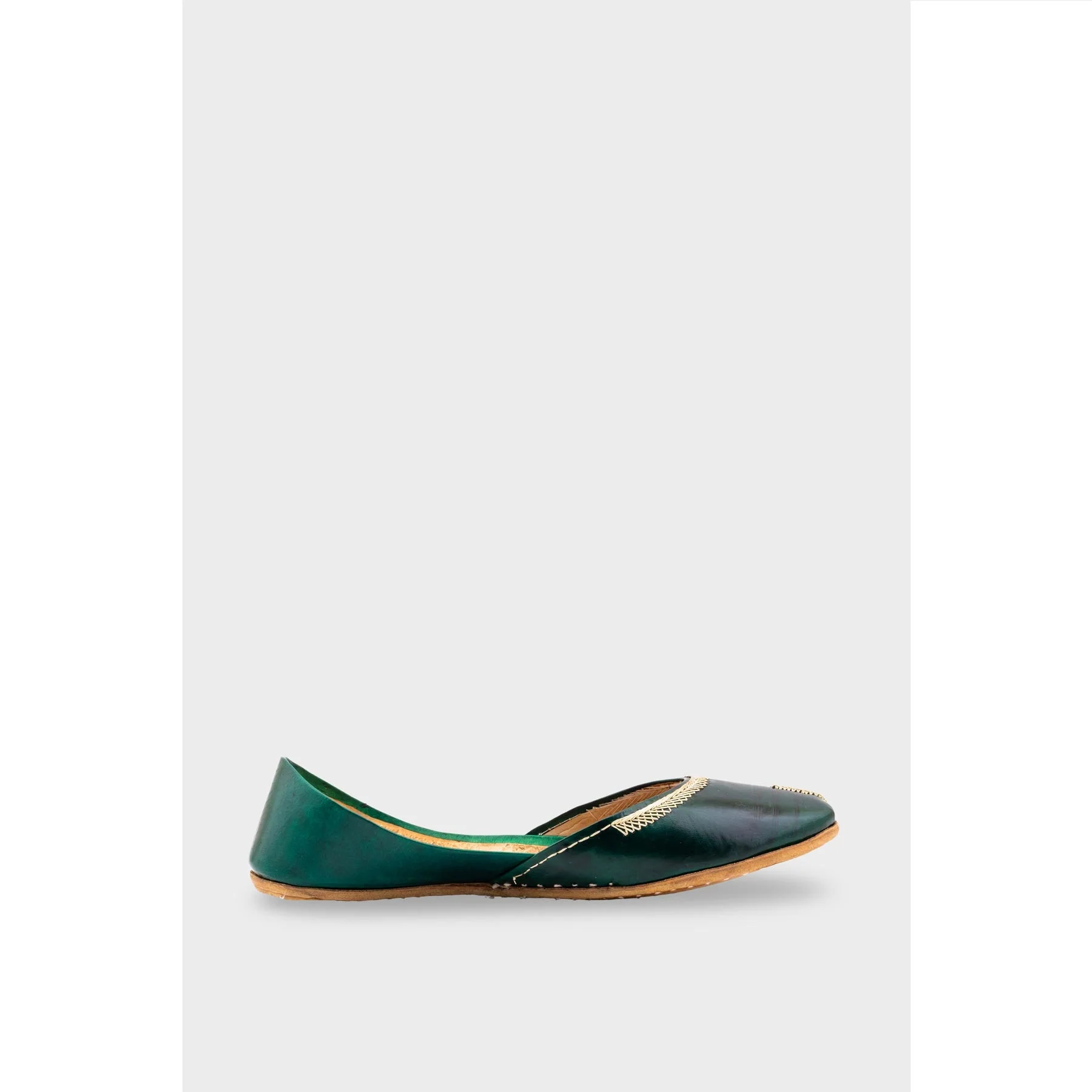 Green Leather Khussa EC8667 - Image 2