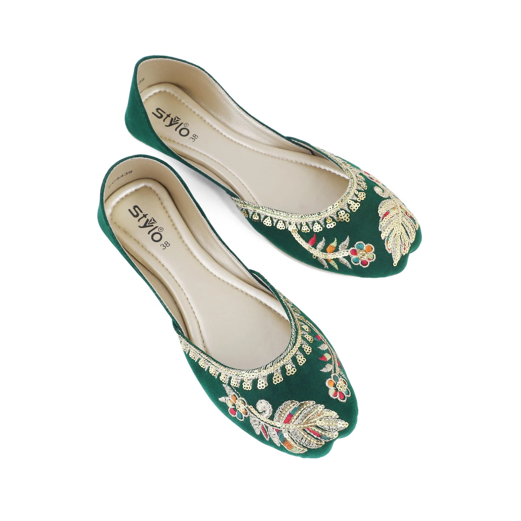 Green Fancy Khussa EC8439 - Image 4