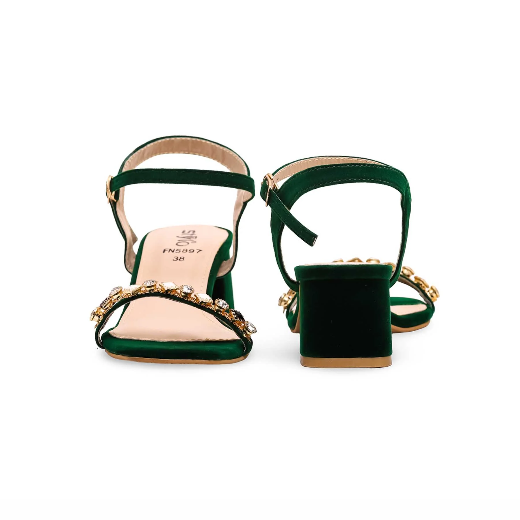 Green Fancy Sandal FN5897 - Image 3