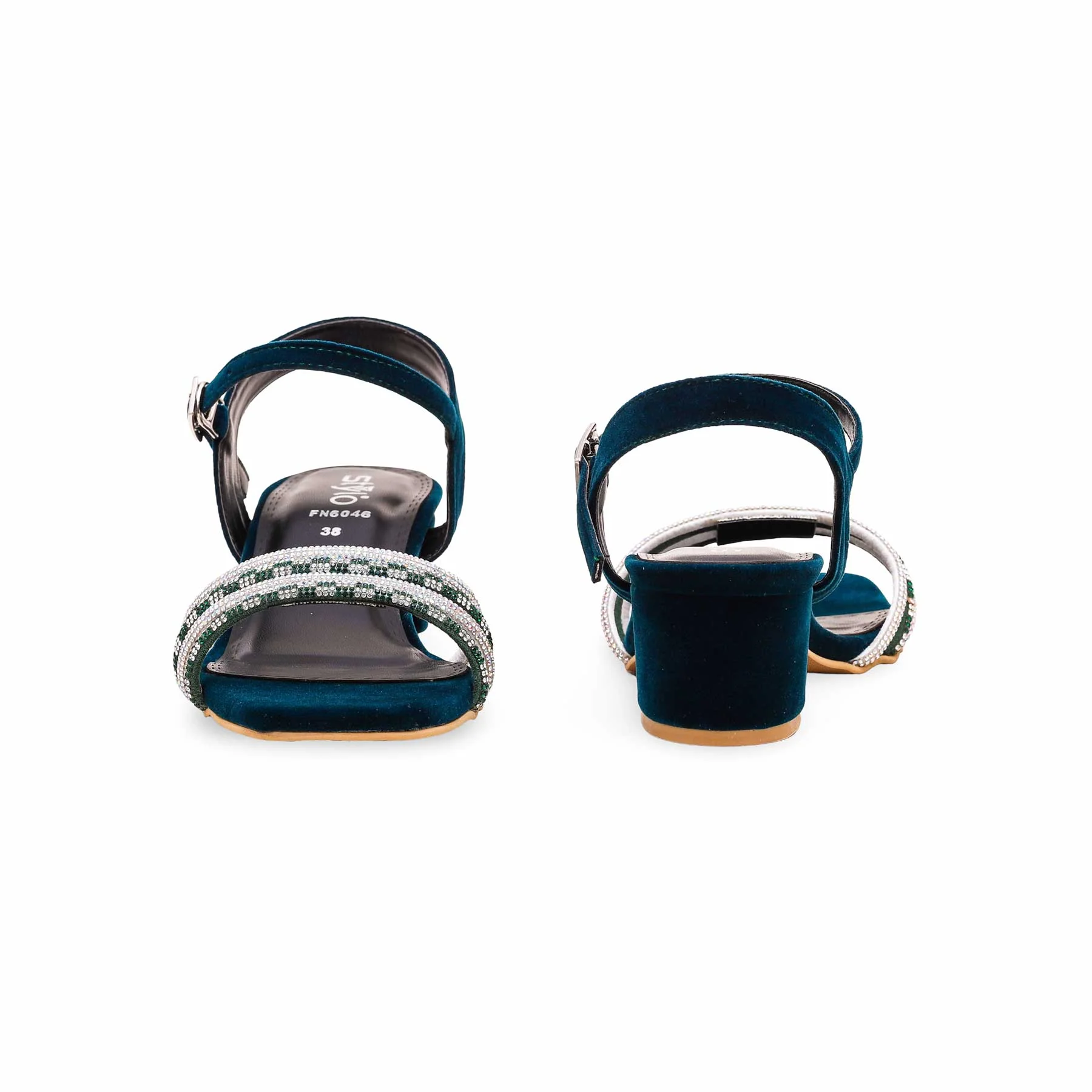 Green Fancy Sandal FN6046 - Image 4